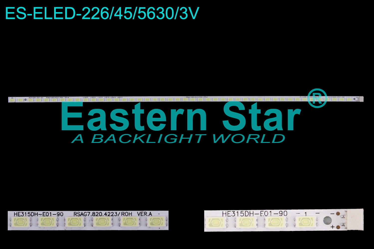 ES-ELED-226 ELED/EDGE TV backlight 32'' use for Hisense 45LEDs HE315DH-E01-90 RASG.820 4223/ROH VER.A LED STRIPS(2)