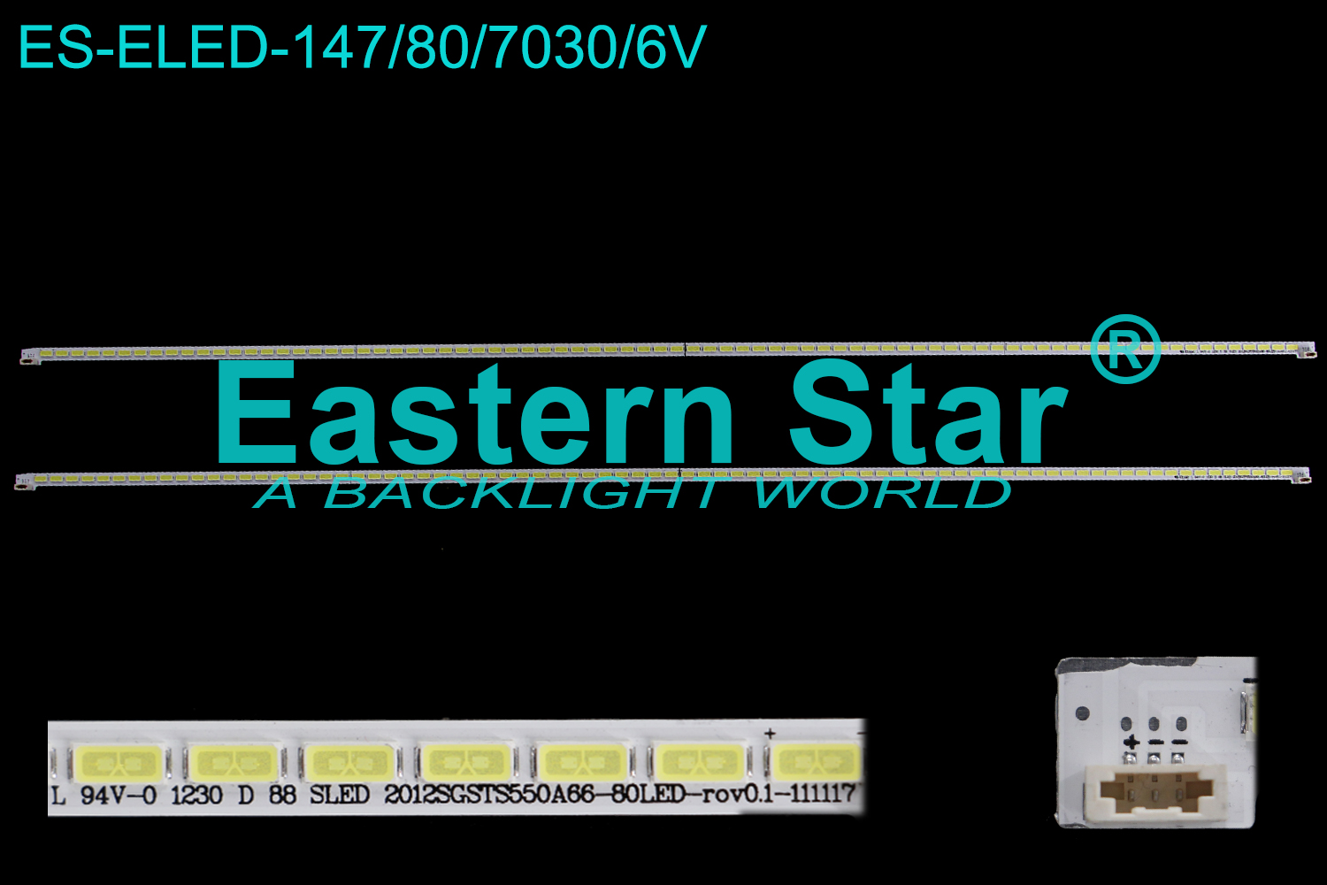 ES-ELED-147 ELED/EDGE TV backlight use for  Hisense 55'' 80LEDs 2012SGSTS550A66-80LED-rov0.1-111117 LED STRIPS(1)