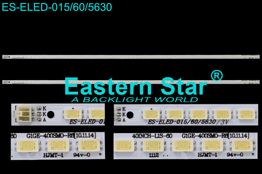 ES-ELED-015 ELED/EDGE TV backlight use for Hisense/Tcl 40'' TV with 60LEDs 40INCH-L1S-60 G1GE-400SMD-R6 led backlight strips (2)