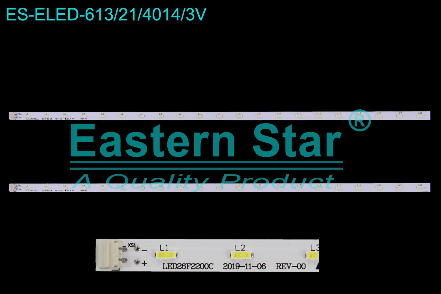 ES-ELED-613 ELED/EDGE TV backlight use for 26'' Haier/Konka  C600 LED26F2200C LED STRIPS(2)