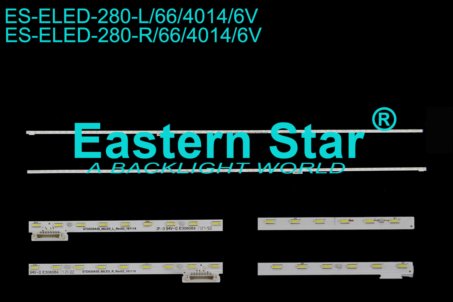ES-ELED-280 ELED/EDGE TV backlight use for 65'' Sony  KD-65XE7096 XBR-65X850E STO650A58_66LED_L_Rev03_161114 LED STRIPS(2)