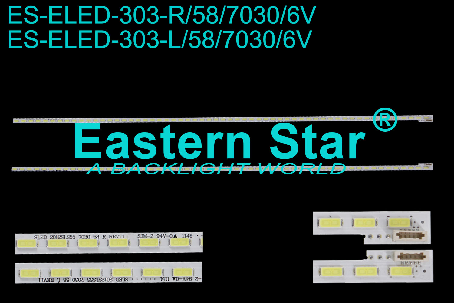 ES-ELED-303 ELED/EDGE TV backlight use for Sony  55'' TV KDL-55HX750 2012SLS55-7030-58-R/L LED STRIPS(2)