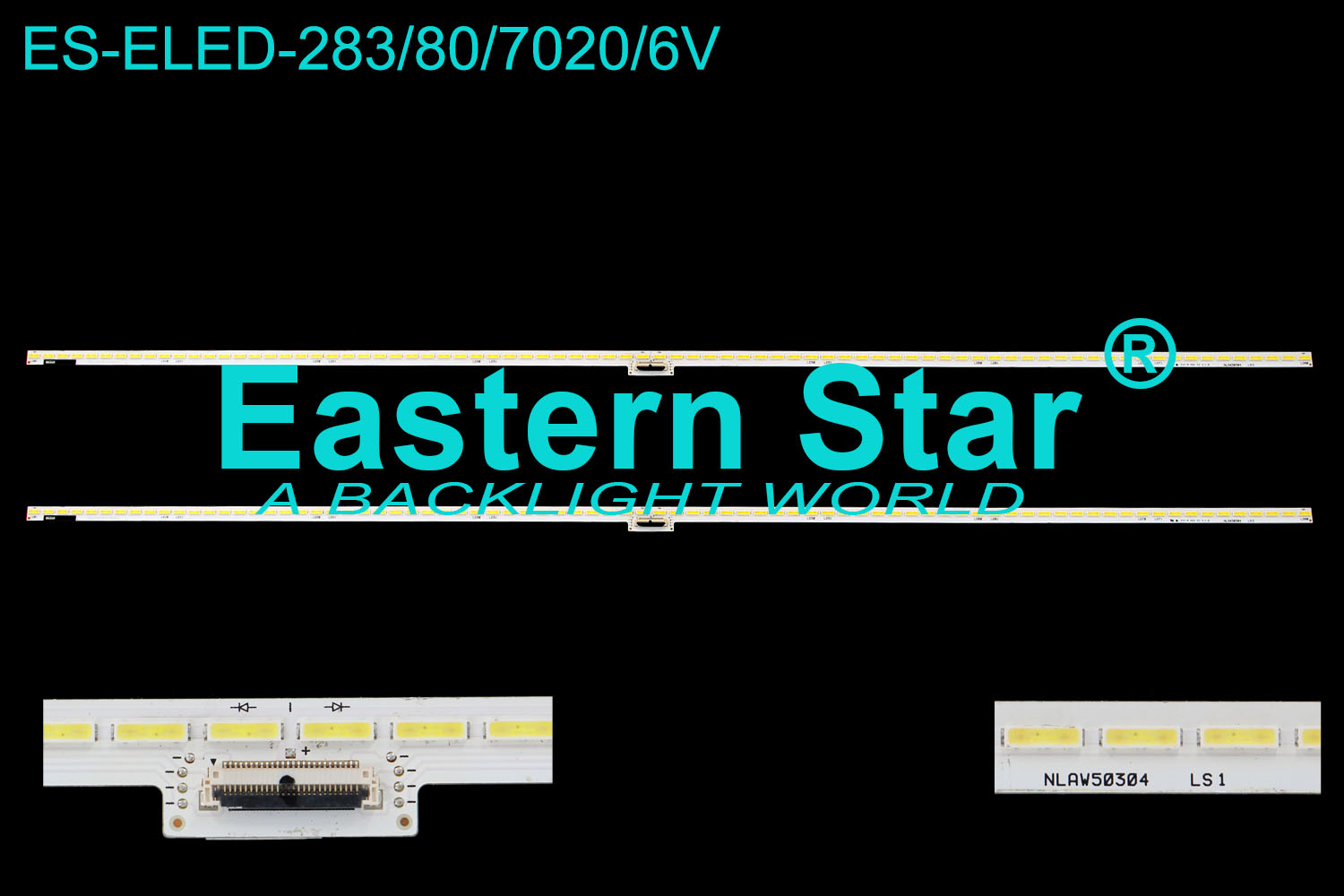 ES-ELED-283 ELED/EDGE TV backlight use for Sony 65'' XBR-65X850B 5021202-812-003-Y NL50304 LED STRIPS(2)