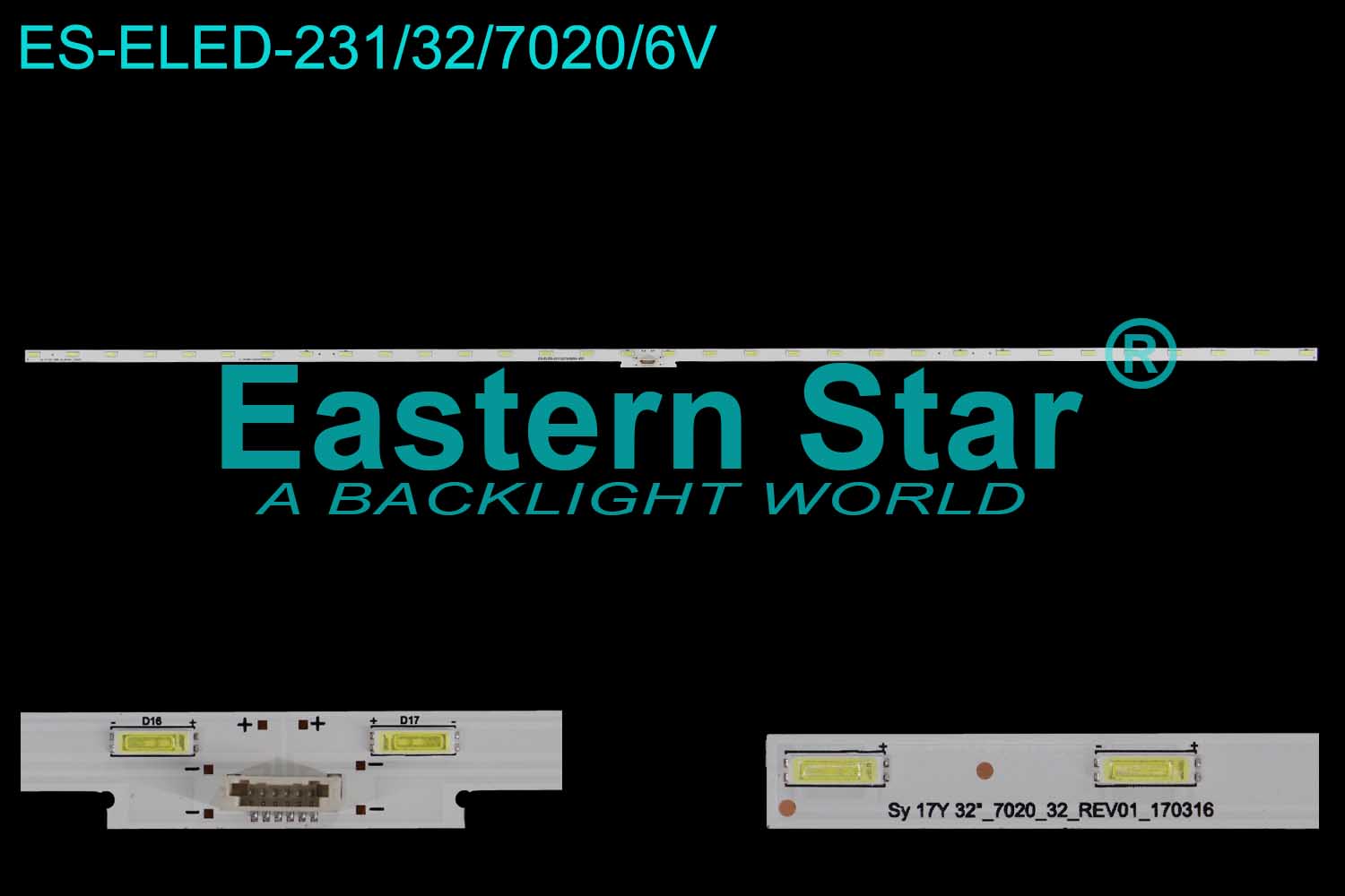 ES-ELED-231 ELED/EGDE TV Backlight 32" Sony KDL-32RE403 , KDL-32RE400 , KDL-32RE405 , 17Y 32''_7020_32_REV01_170316 (1)