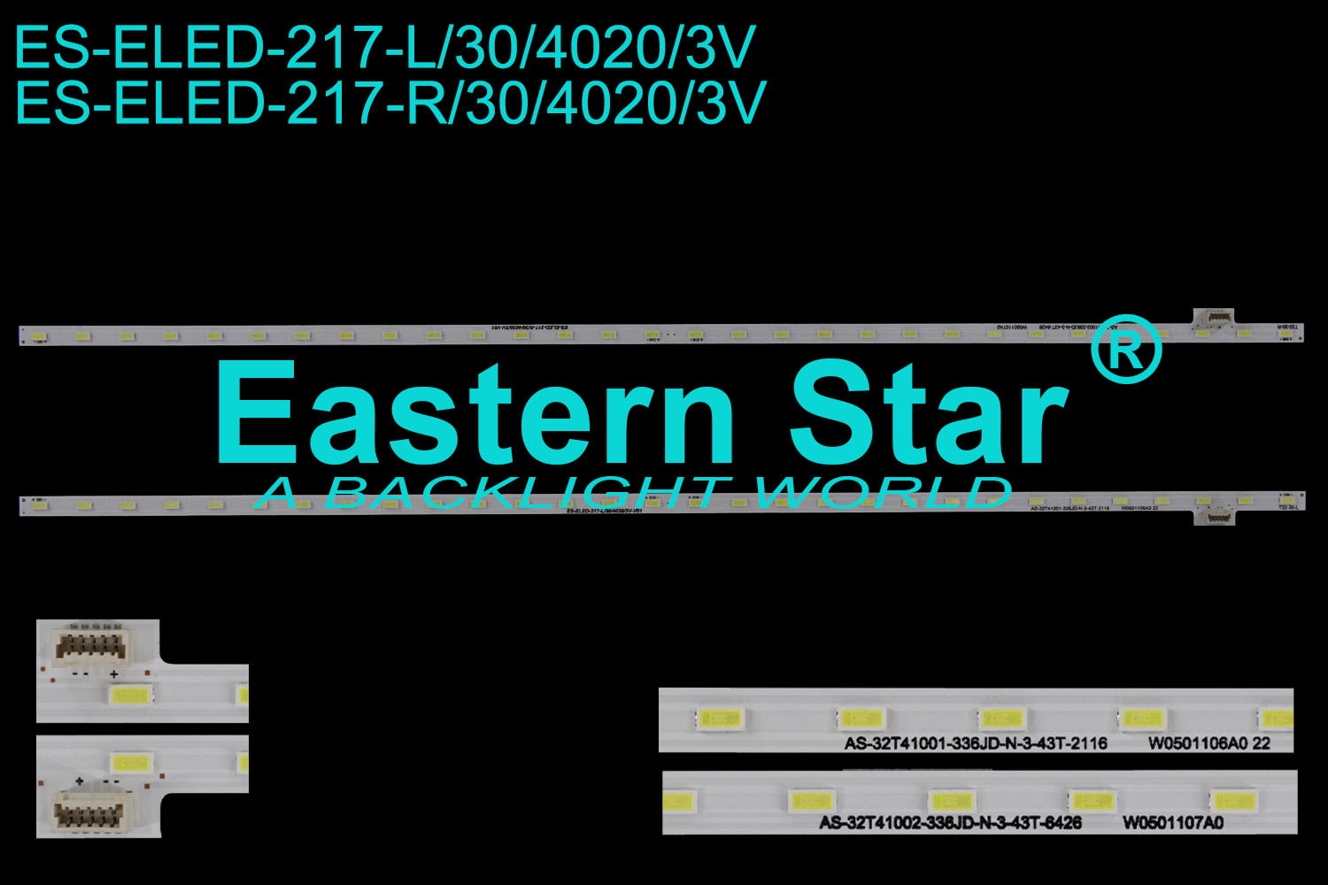 ES-ELED-217 ELED/EDGE TV backlight 32'' use for Sony 30LEDs T3230L/R 0E258133W0501107A0 LED STRIPS(2)