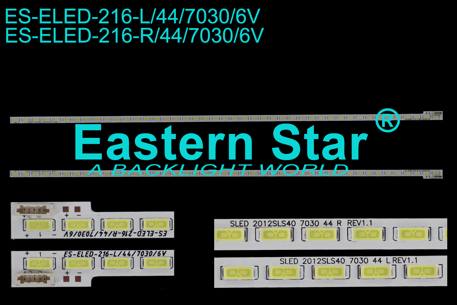 ES-ELED-216 ELED/EDGE TV backlight 40'' use for Sony 44LEDs SLED 2012SLS40 7030 44 L/R REV1.1 LED STRIPS(2)