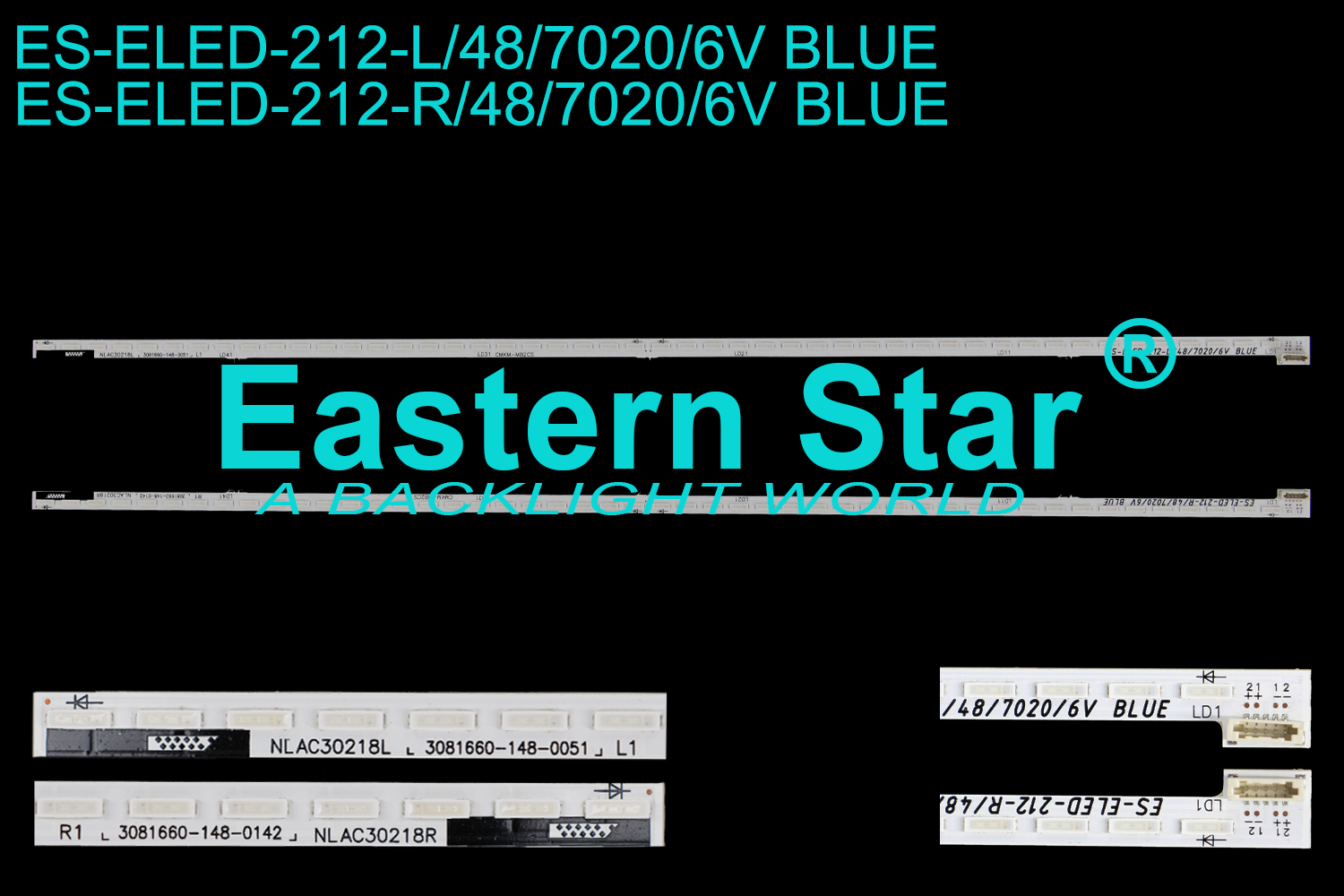 ES-ELED-212 ELED/EDGE TV backlight use for Sony 42'' 48LEDs NLAC30218L/R 3081660-148-0051 LED STRIPS(2)