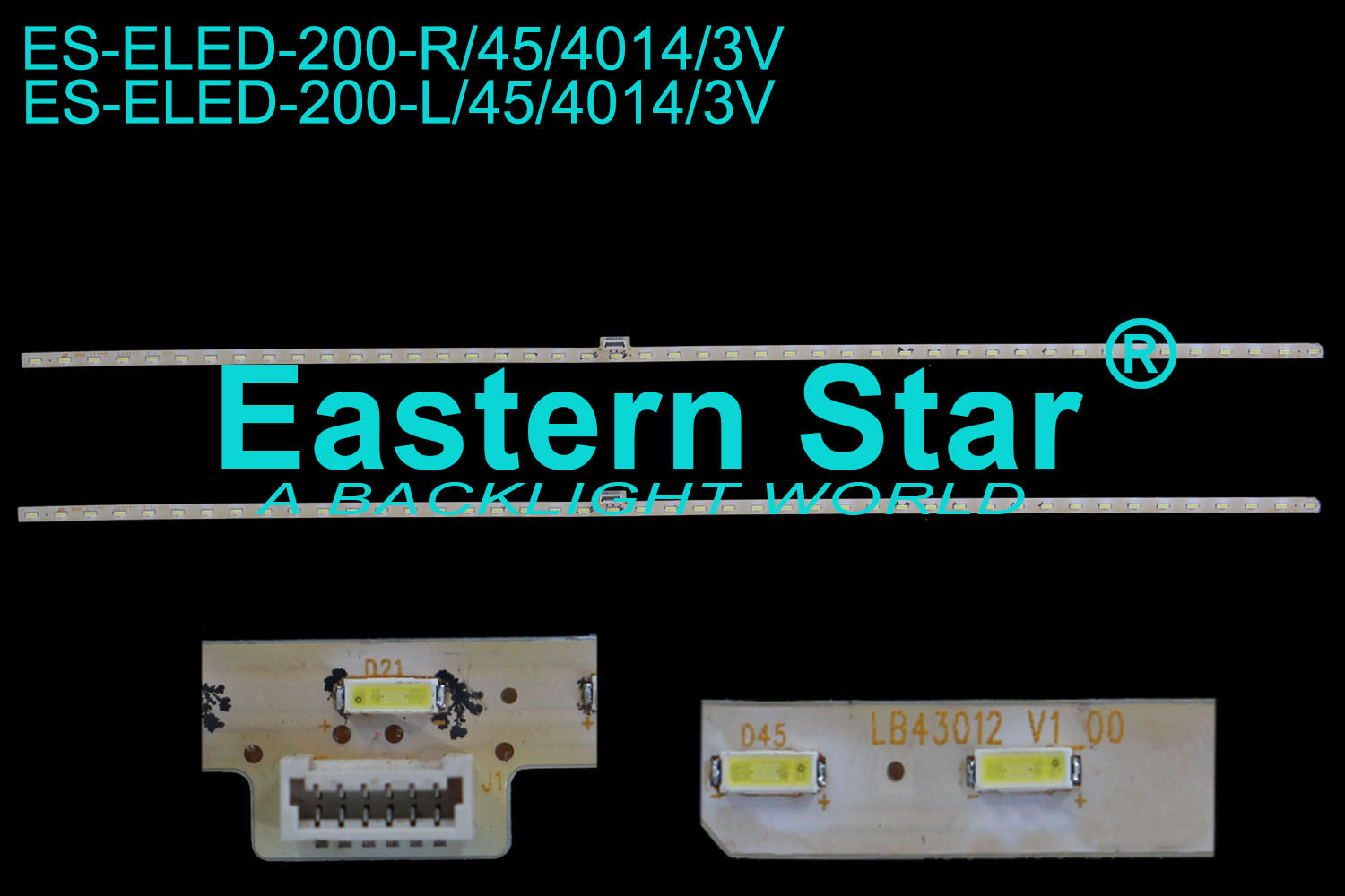 ES-ELED-200 ELED/EDGE TV backlight use for Sony 43'' 45LEDs LB43012 V1/0_00 LED STRIPS(2)