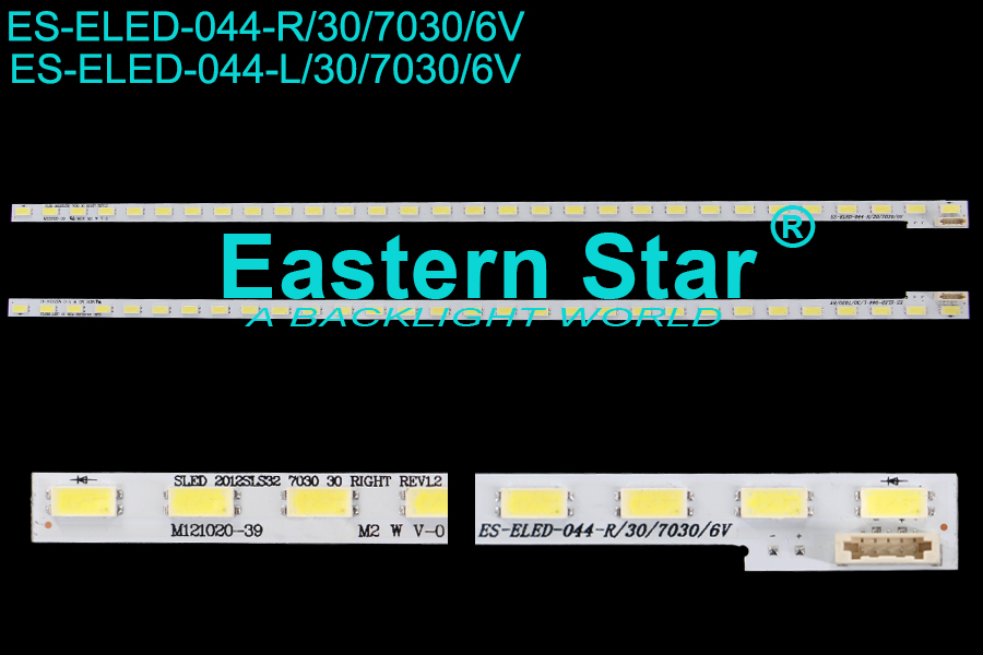 ES-ELED-044 ELED/EDGE TV backlight use for Sony 32'' R+L 30+30LEDs SLED 2012SLS32 7030 30 RIGHT/LEFT REV1.2 led backlight strips KDL-32EX520