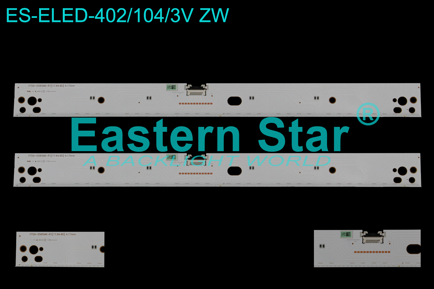 ES-ELED-402 ELED/EDGE TV backlight use for 65'' Samsung QA65Q9FAMKXX sj-BN96-42583A V7Q9-650SM0-R1 S_Q9_65_NBM_104_REV1.1_170126_0.6_4.17_LM41-00393A  LED STRIPS(4)