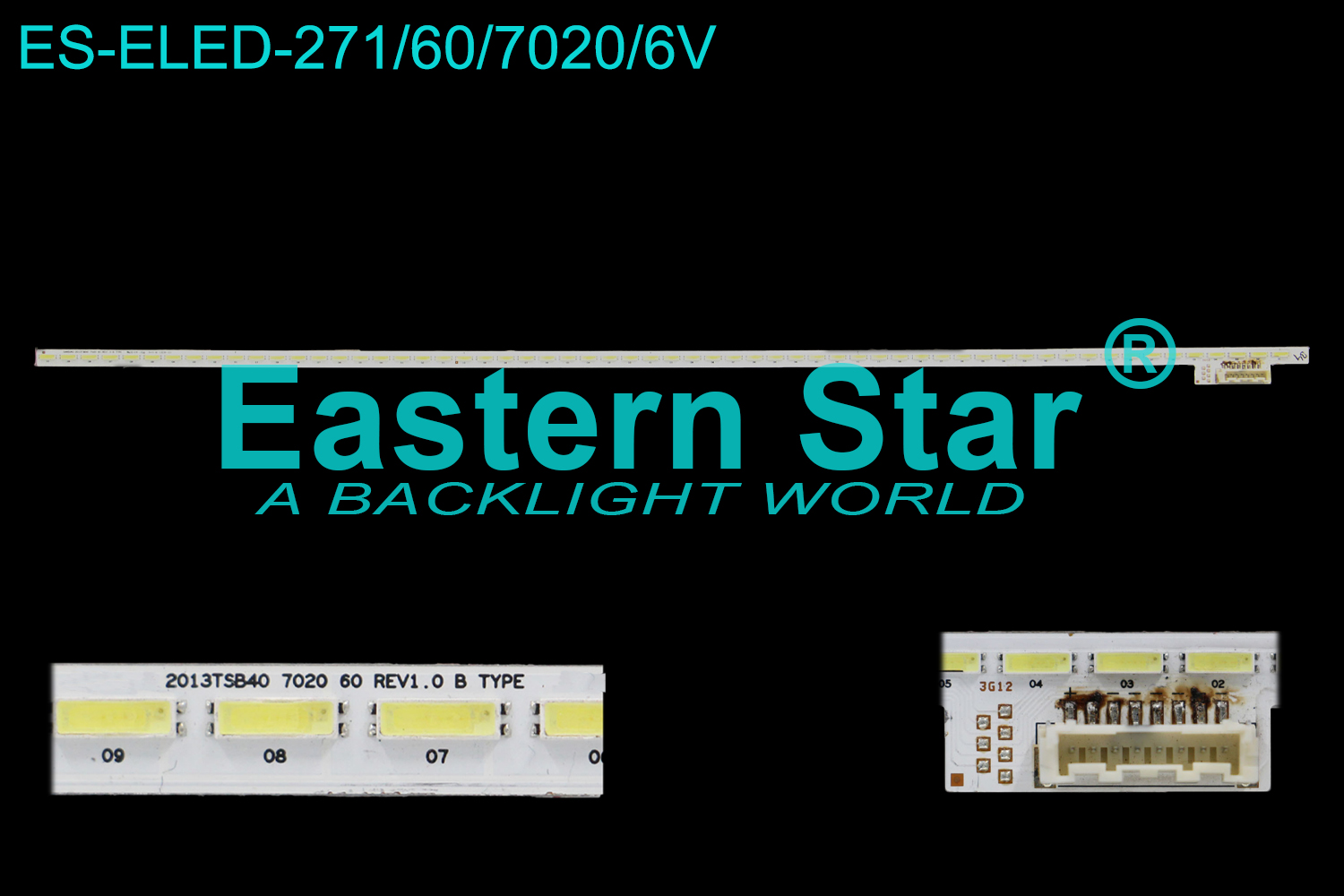 ES-ELED-271 ELED/EDGE TV backlight use for 40'' Toshiba 40L7355D SAMSUNG 2013TSB40 7020 60 REV1.0 B TYPE LED STRIPS(1)