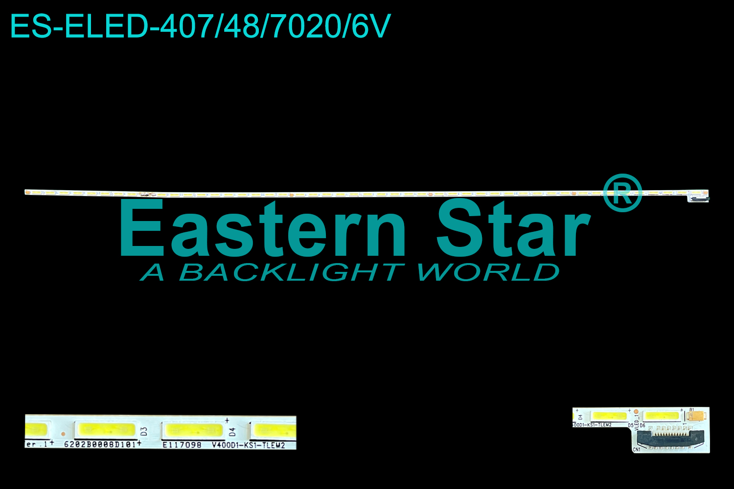 ES-ELED-407 ELED/EDGE TV backlight use for 40'' Lg 40UF695V, 40UB800V,40PUK6809, 40PUK6809/12 6202B0008D101  E117098 V400D1-KS1-TLEM2  LED STRIPS(1)