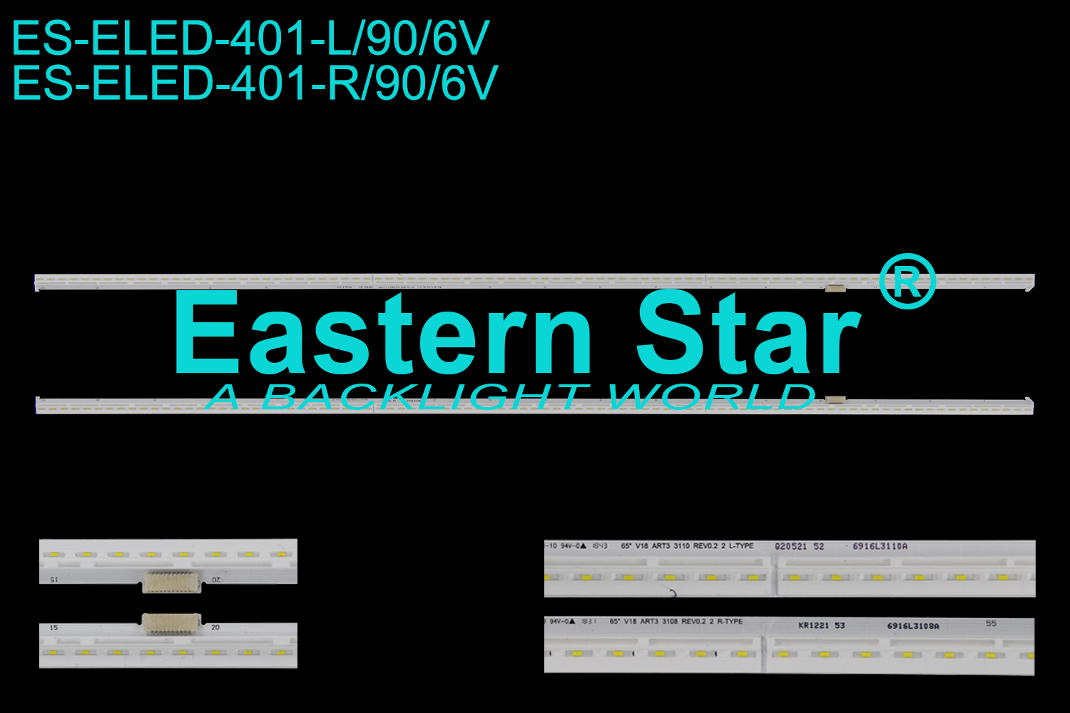 ES-ELED-401 ELED/EDGE TV backlight use for 65'' Lg 65SK8000/65SK8000PUA  65" V18 ART3 3110 REV0.2 2 L/R-TYPE 6916L-3110A LED STRIPS(2)