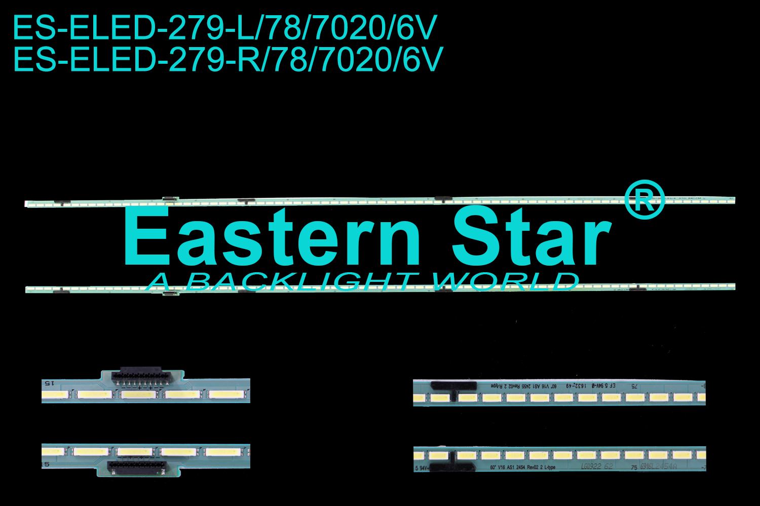 ES-ELED-279 ELED/EDGE TV backlight use for Lg 60'' 60UH8500-UA 6916L-2454A/6916L-2455A  LED STRIPS(1)