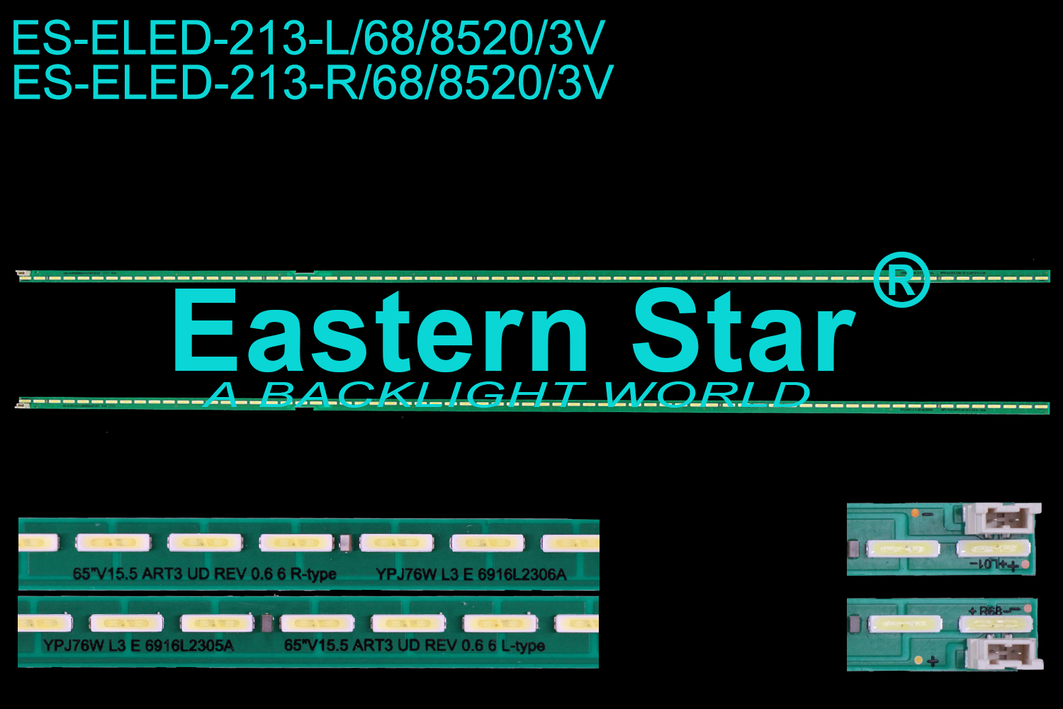 ES-ELED-213 ELED/EDGE TV backlight 65'' use for Lg L:65" V15.5 ART3 UD REV 0.6 6 L-type  R:65" V15.5 ART3 UD REV 0.6 6 R-type (2)