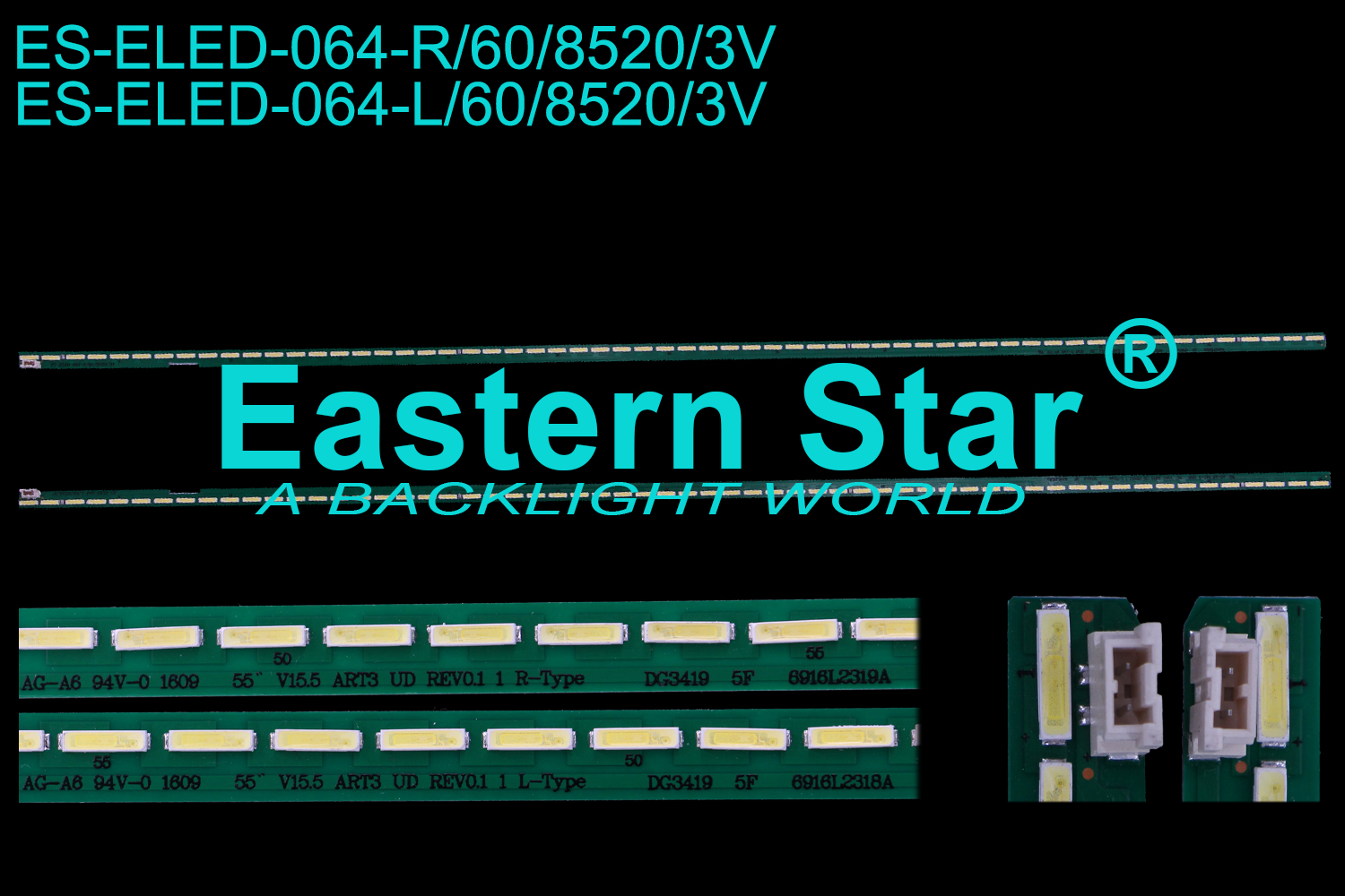 ES-ELED-064 ELED/EDGE TV Backlight use for Lg 55'' V15.5 ART13 UD REV0.1 1 L/R-TYPE   6916L-2318A (/)