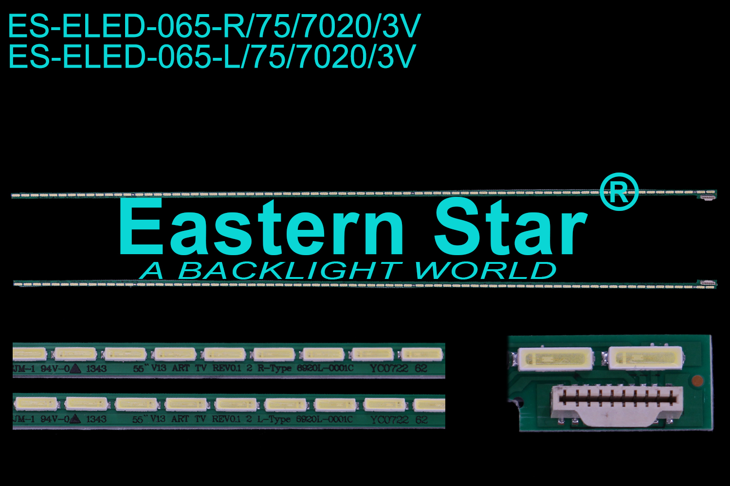 ES-ELED-065 ELED/EDGE TV Backlight use for Lg 55'' V13 ART TV REV0.1 6 L/R-TYPE 6920-0001C (2)