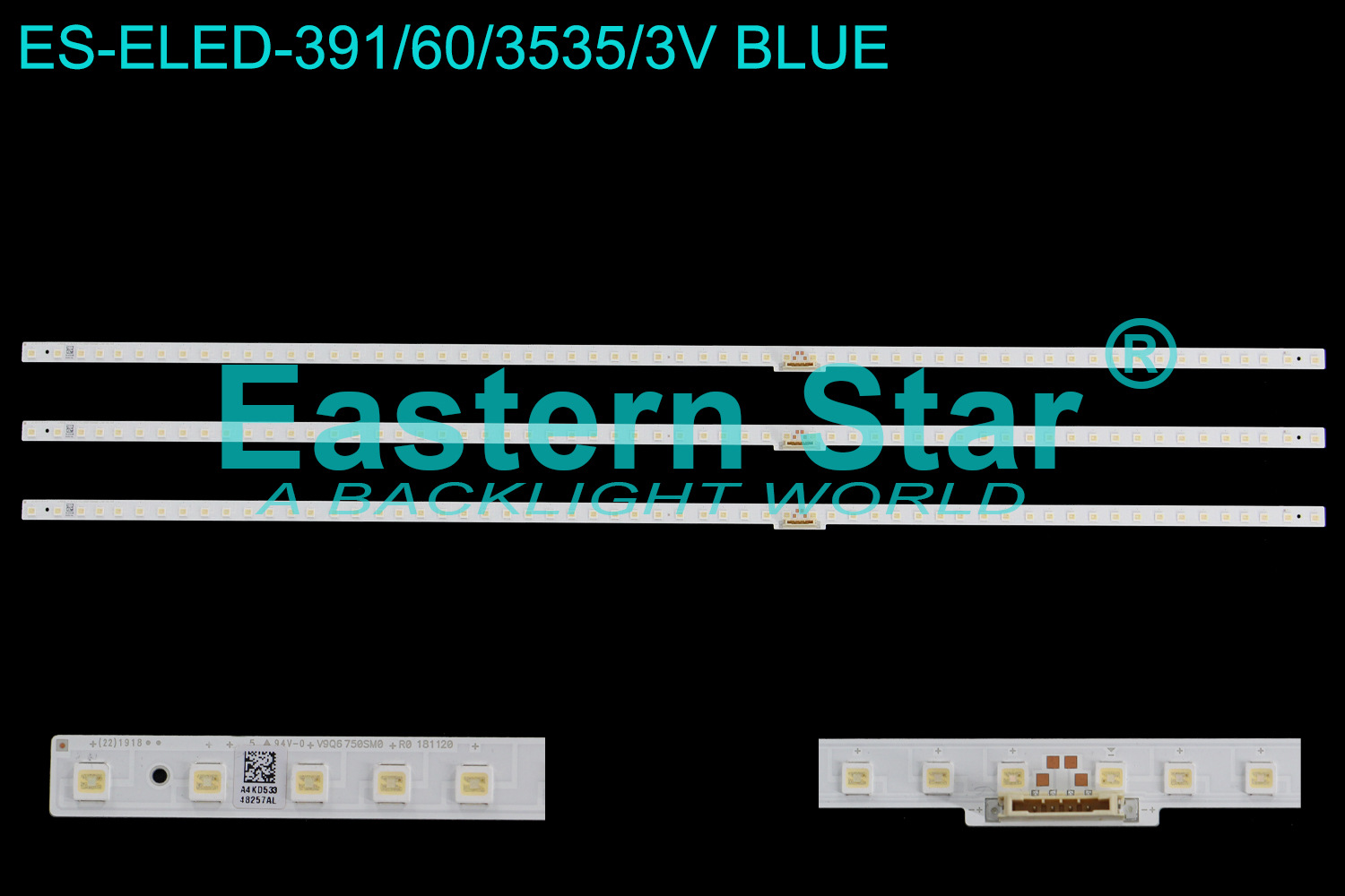 ES-ELED-391 ELED/EDGE TV backlight use for 75'' Samsung QN75Q60RAFXZA/QN75Q6DRAFXZA BN96-48257A V9Q6750SM0 R0 181120 LED STRIPS(3)
