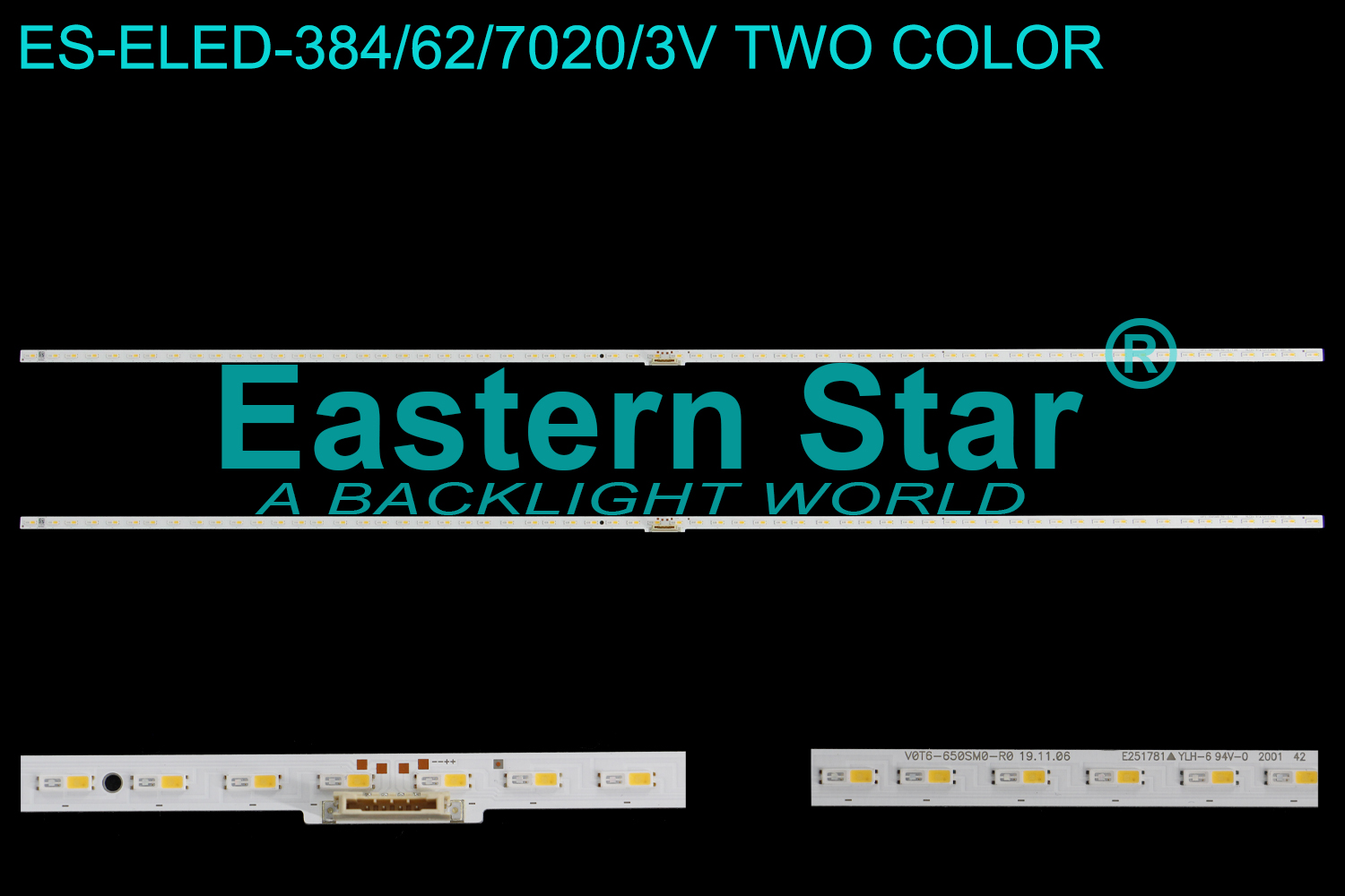 ES-ELED-384 ELED/EDGE TV backlight use for 65'' Samsung QN65LS03TAFXZA BN96-50385A V0T6-650SM0-R0 19.11.06 LED STRIPS(2)