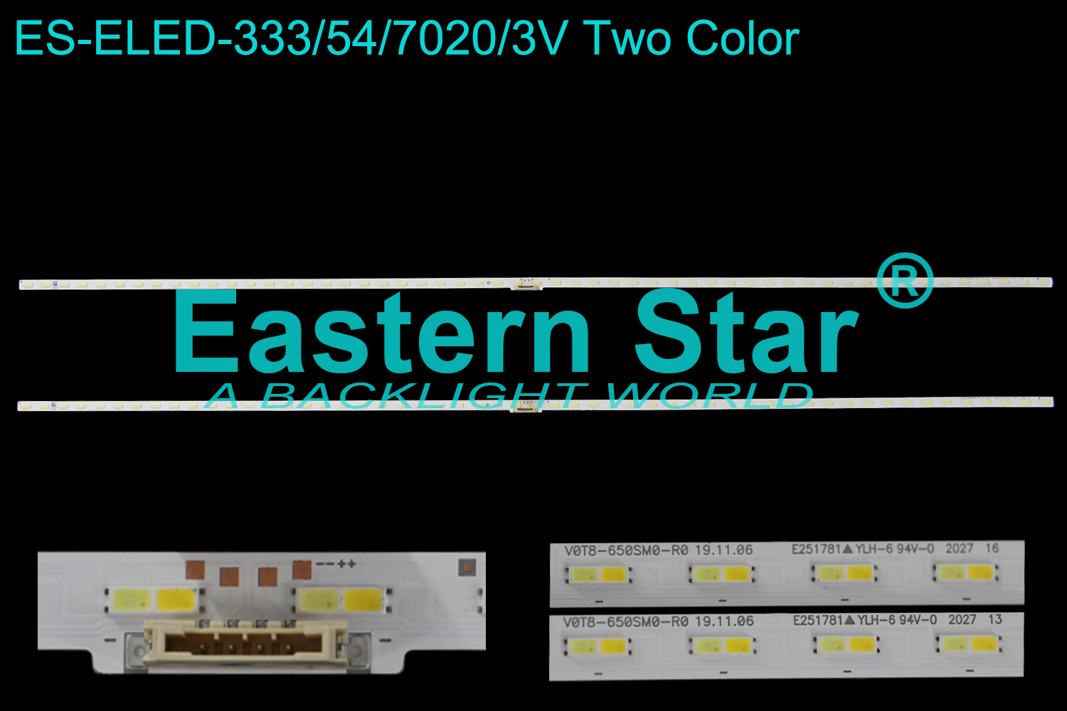 ES-ELED-333 ELED/EDGE TV backlight use for 65'' Samsung UN65TU850DFXZA UE65TU8500  BN96-50380A  V0T8-650SM0-R0 19.11.06 LED STRIPS(2)