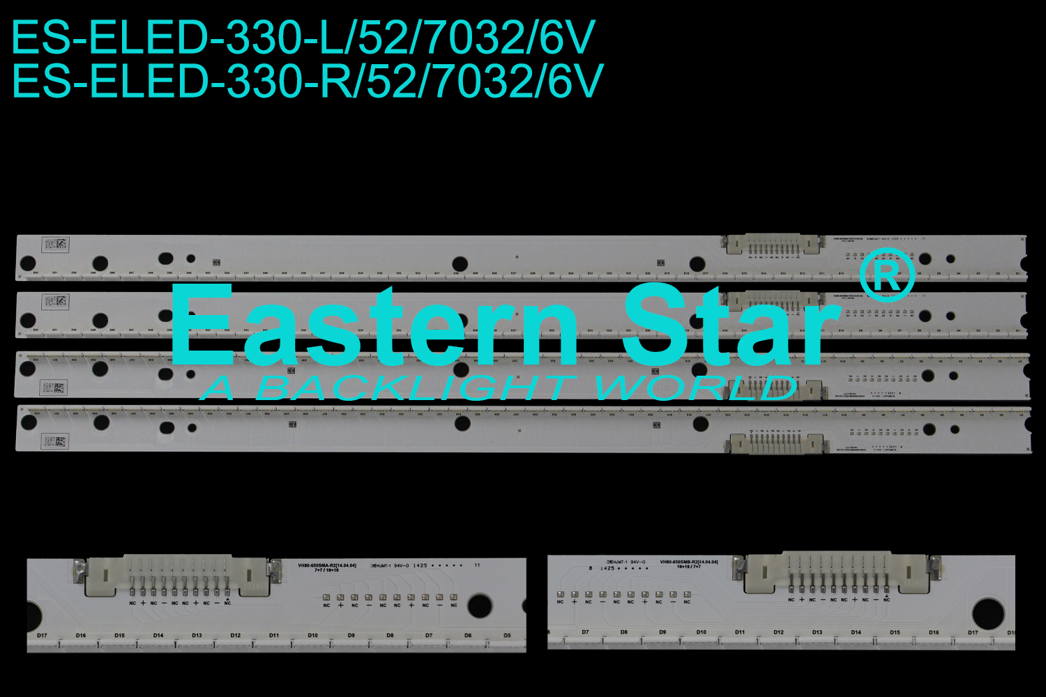 ES-ELED-330 ELED/EDGE TV backlight use for 65'' Samsung UE65H8000SL, UE65H8000SLXXC, UE65H8000SLXXN VH80-650SMA-R2 [14.04.04]  , VH80-650SMB-R2 [14.04.04]  ,   N96-30658A  ,  BN96-30659A  LED STRIPS(4)