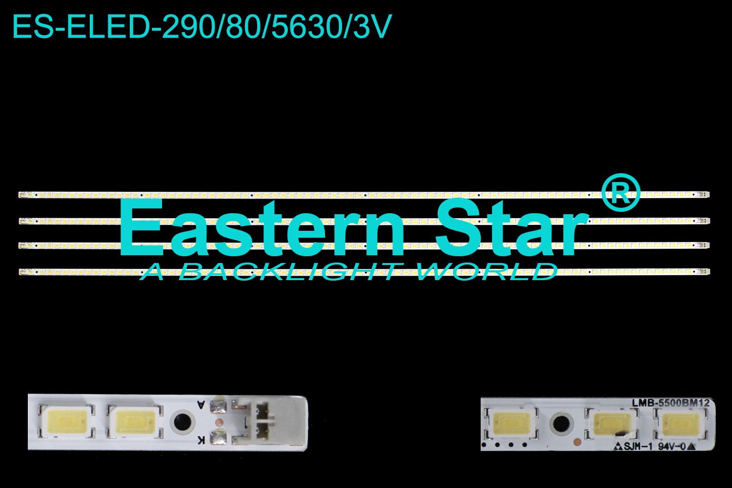 ES-ELED-290 ELED/EDGE TV backlight use for Samsung 55'' UA55C6200UF/UN55C7000 LMB-5500BM12 LED STRIPS(4)