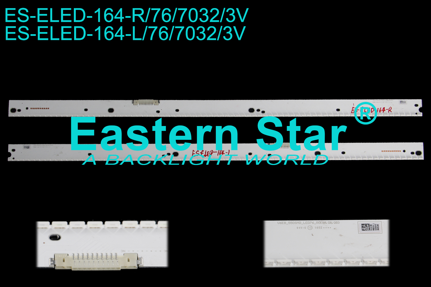 ES-ELED-164 ELED/EDGE TV backlight use for Samsung 55'' 76LEDs V6EB_550SMC_LED76_R0[16.01.05]  S1X DK L0020/R0018 L 55SD10 39352/3B