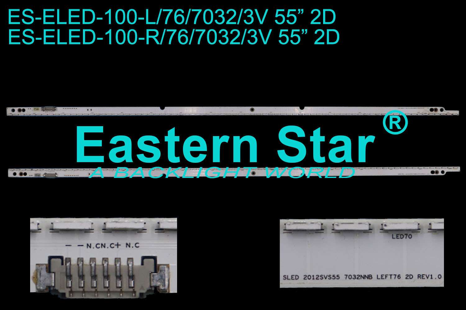 ES-ELED-100 ELED/EDGE TV backlight use for  Samsung  55" SLED 2012SVS55 7032SNB LEFT76 2D REV1.0 (2)