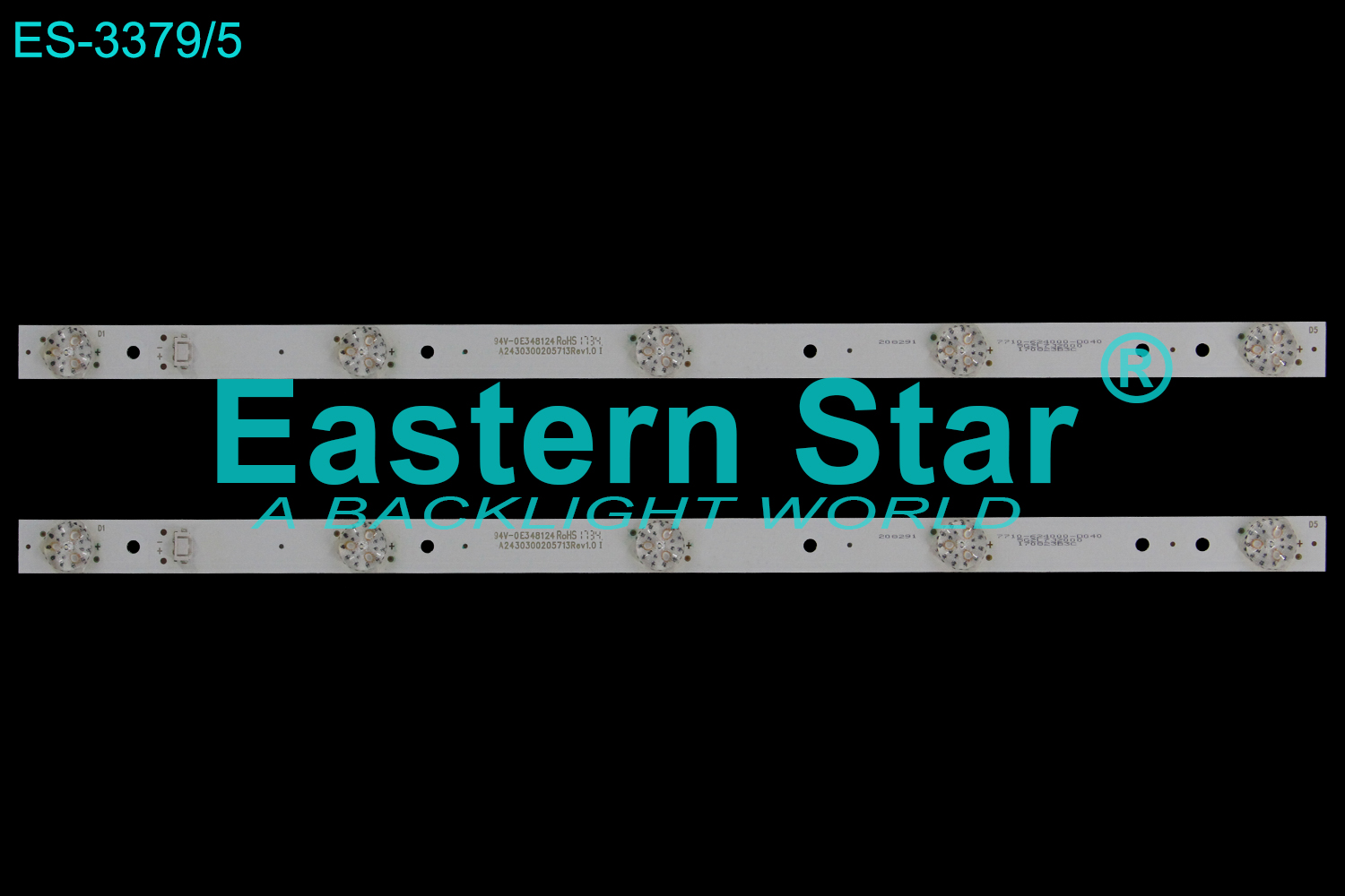ES-3379 LED TV Backlight use for 24" Arcelik A24L 5745 B4  Skymaster/Blaupunkt/ Manta/Selectline/Kruger A2430300205713Rev1.0 I, 208291, 7710-624000-D040 LED STRIP(2)