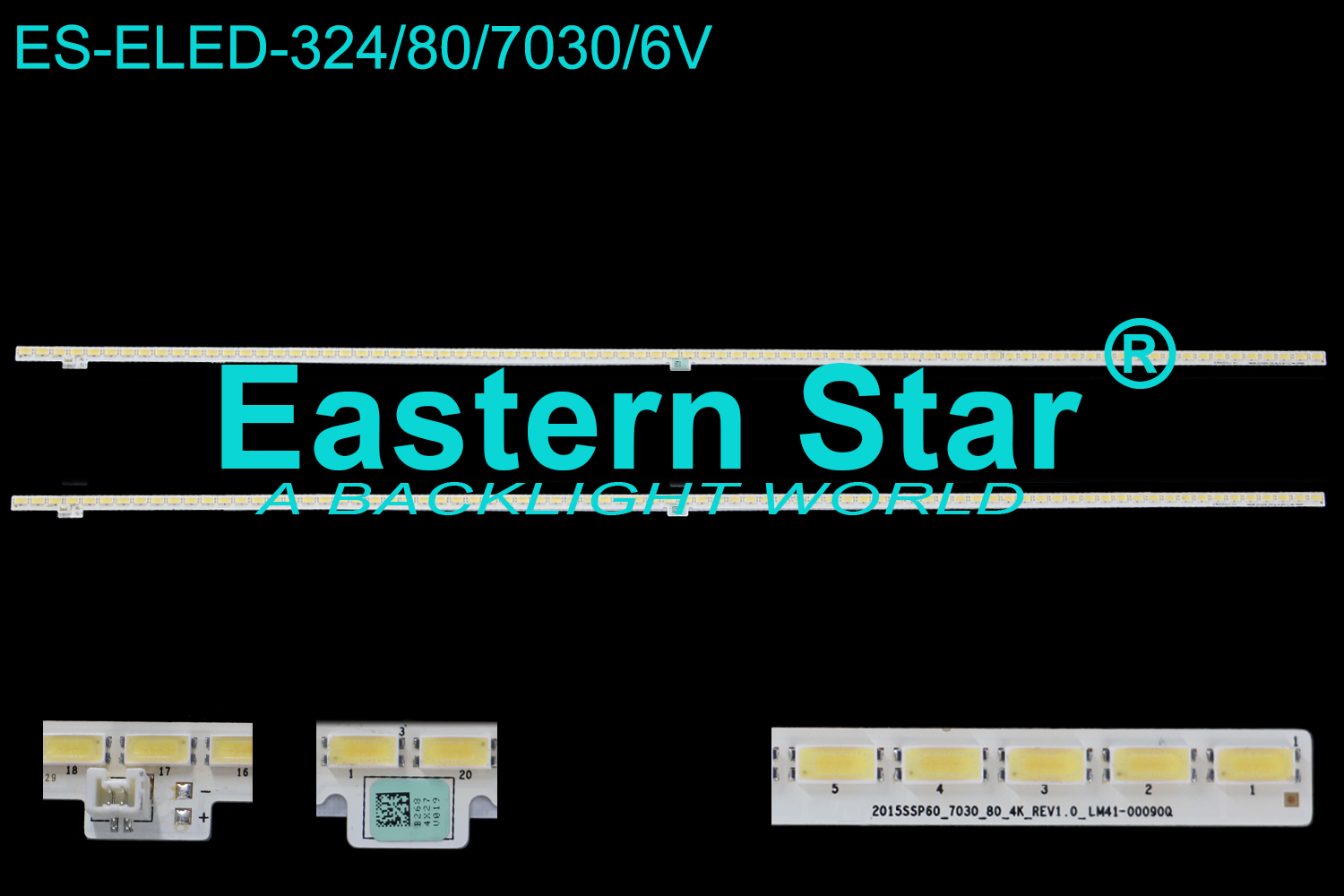 ES-ELED-324 ELED/EDGE TV backlight use for 60'' Sharp LC-60UD27U LC-60UE30U 2015SSP60_7030_80_4K_REV1.0_LM41-00090Q LED STRIPS(2)