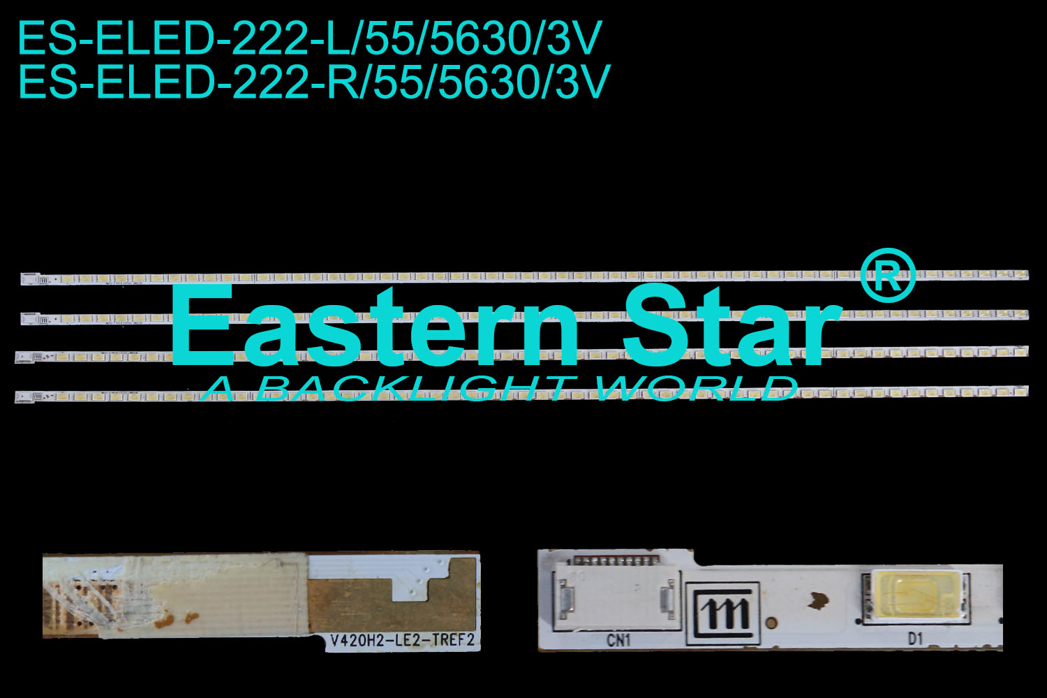 ES-ELED-222 ELED/EDGE TV backlight use for Jvc 42'' 55LEDs E18765 10082501 LED STRIPS(4)