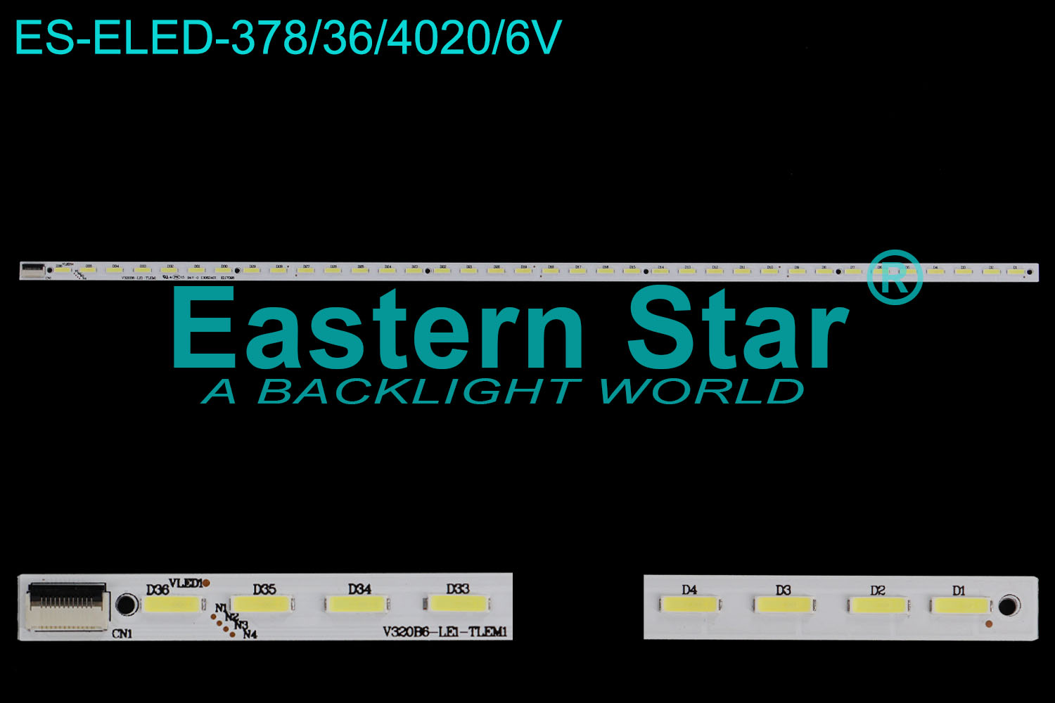 ES-ELED-378 ELED/EDGE TV backlight use for 32'' Panasonic TX-L32BL6B ,TX-L32BL6E V320B6-LE1-TLEM1 LED STRIPS(1)