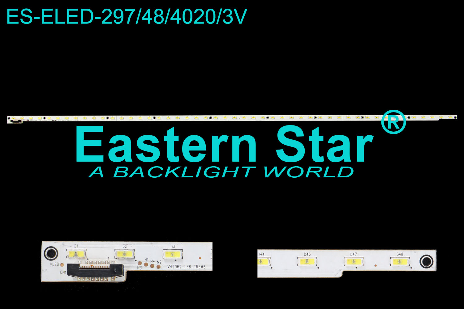 ES-ELED-297 ELED/EDGE TV backlight use for 42'' Panasonic TX-42AS600E V420H2-LE6-TREM3 LED STRIPS(2)