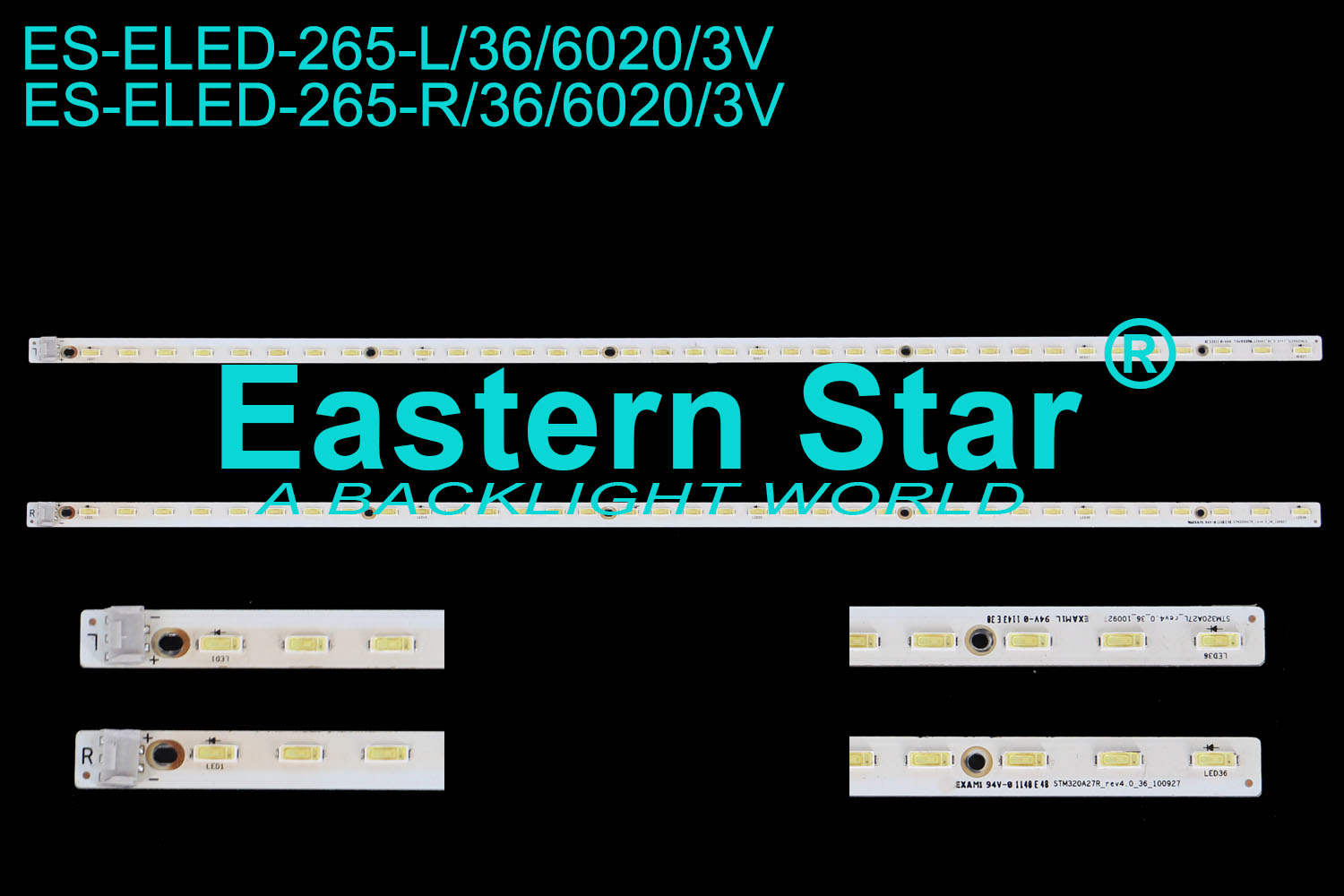 ES-ELED-265 ELED/EDGE TV backlight 32'' 36LEDs use for Panasonic TH-L32X30C STM320A27R/L LED STRIPS(2)
