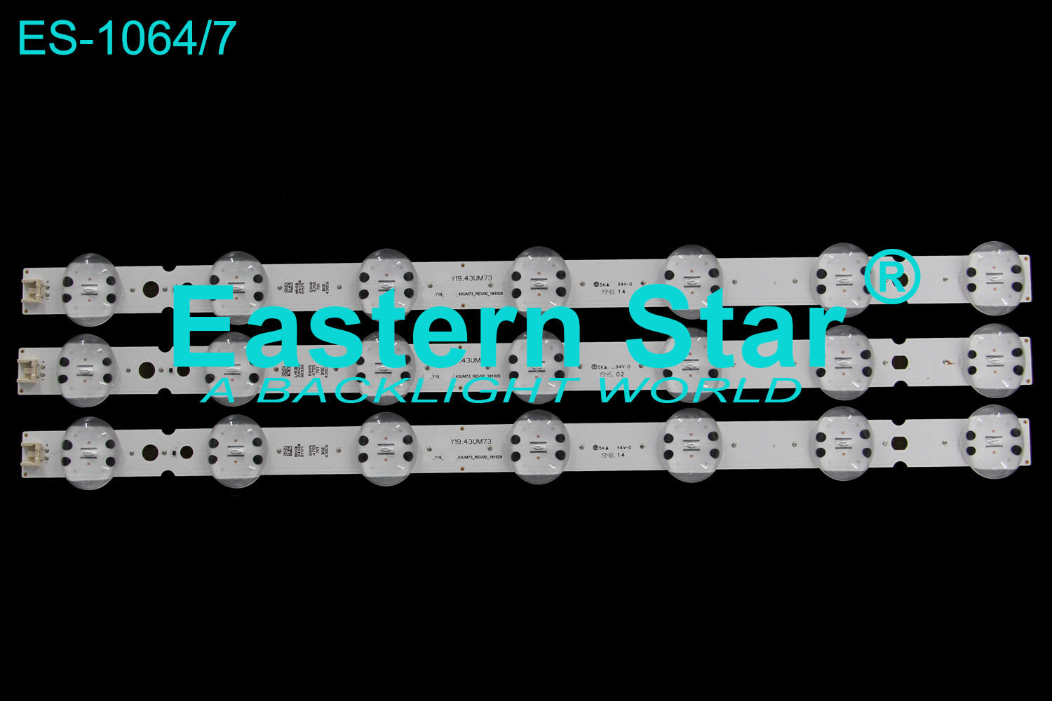 ES-1064 LED TV Backlight use for 43" Lg 43UM7300,43NANO79  Y19_43UM73 Y19_43UM73_REV00 LED STRIPS(3)