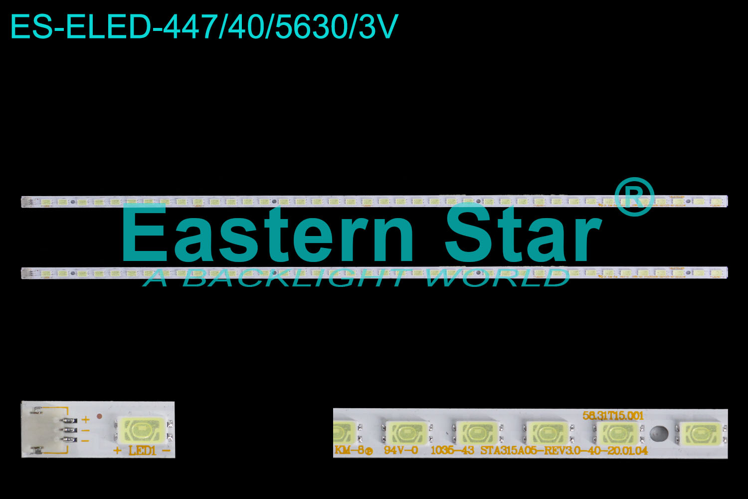 ES-ELED-447 ELED/EDGE TV backlight use for 32'' Haier LE32T320 LE32T30 STA315A05_REV3.0_40   31T00-10A  LED STRIPS(2）