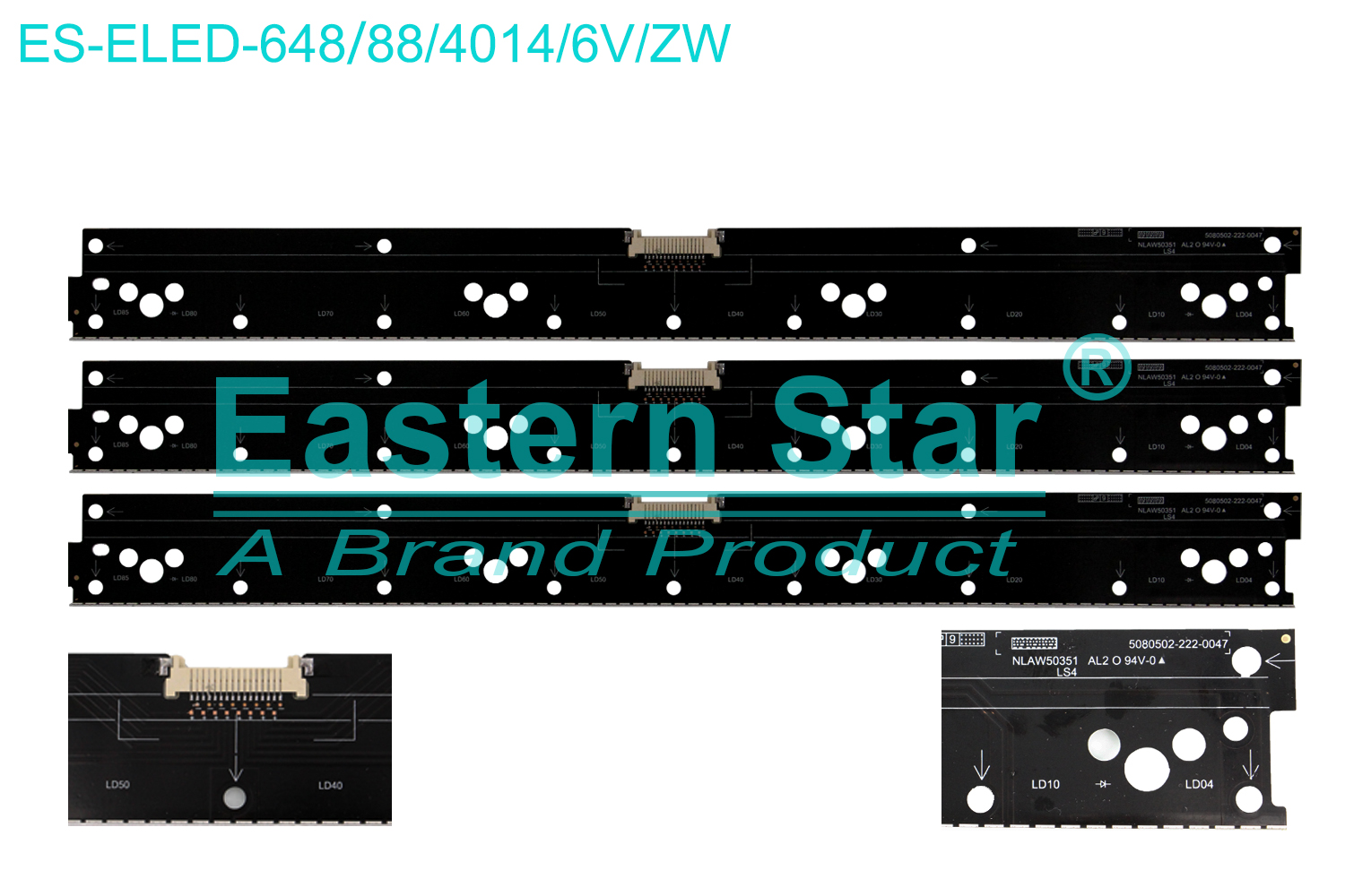 ES-ELED-648 ELED/EDGE TV backlight use for 65'' Sony  XBR-65X900C NLAW50351 LS2 5071602-212-0870 LED STRIPS(3)