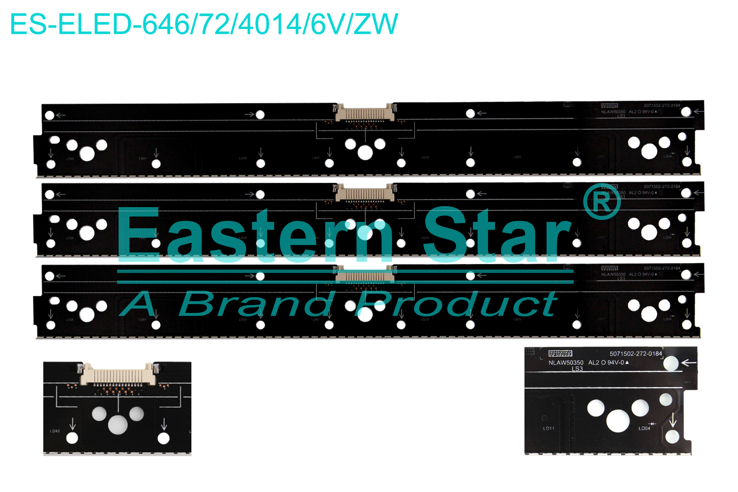 ES-ELED-646 ELED/EDGE TV backlight use for 55'' Sony XBR-55X900C NLAW50350 LS2 5071901-212-0225  LED STRIPS(3)