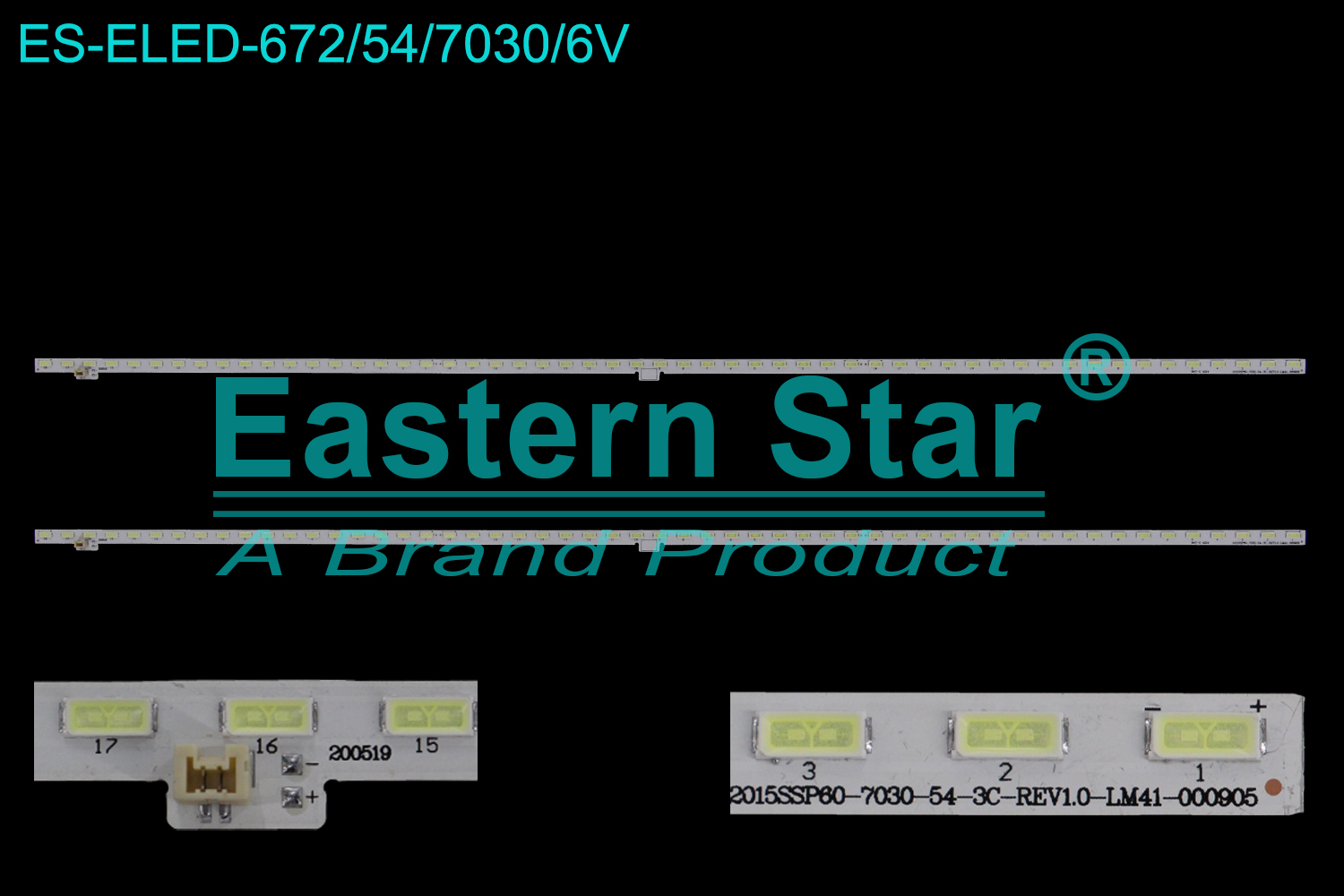 ES-ELED-672 ELED/EDGE TV backlight use for 60'' Sharp LC-60LE660U 2015SSP60_ 7030_ 54_ 3C_REV1.0  LM41-00090S LED STRIPS(2)