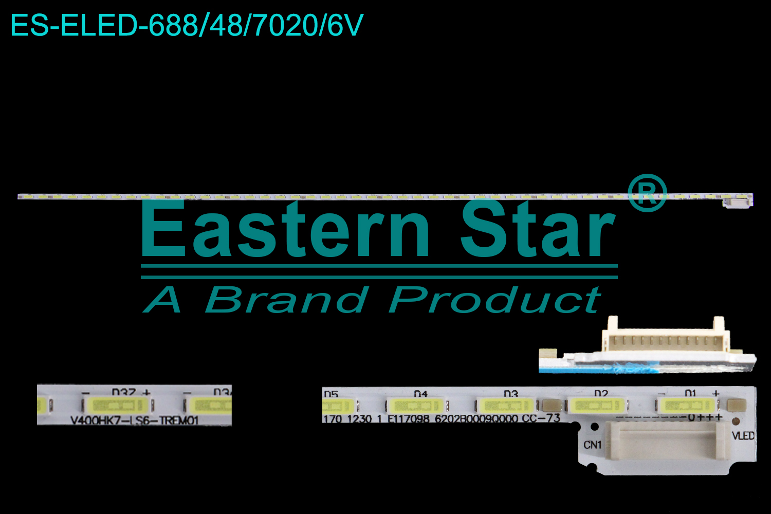 ES-ELED-688 ELED/EDGE TV backlight use for 40'' Panasonic TX-40CS520B  V400HK7-LS6-TREM01, 6202B0009Q000  LED STRIPS(1)