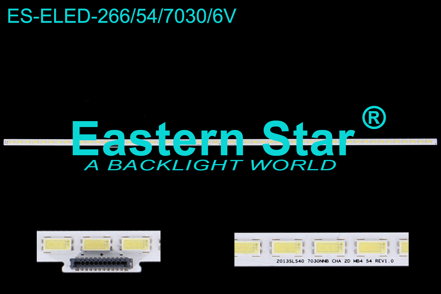 ES-ELED-266 ELED/EDGE TV backlight 40'' 54LEDs use for Samsung Philip 40PFL4508 SAMSUNG 2013SLS40 7030NNB CHA 2D MB4 54 REV1.0 LED STRIPS(1)