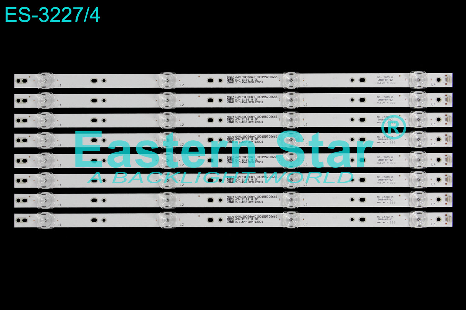 ES-3227 LED TV Backlight use for 50" Chigo MX3250/50HD17A  MS-L2703 V1 LED STRIP(8)