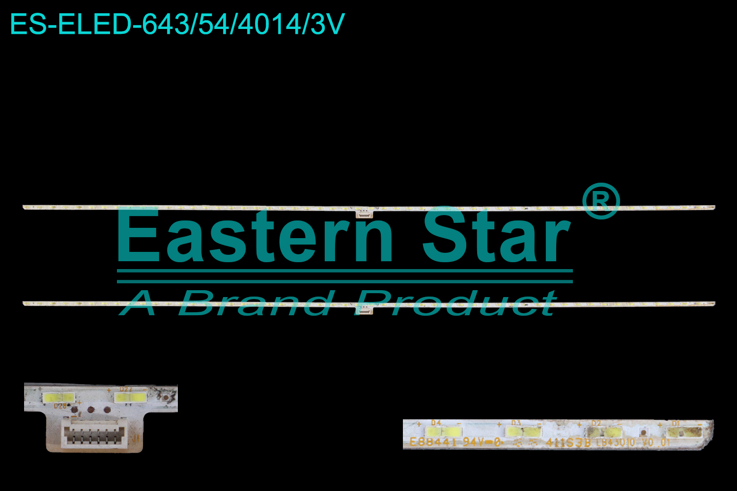 ES-ELED-643 ELED/EDGE TV backlight use for 43'' LB43010 V0 01 LED STRIPS(2)