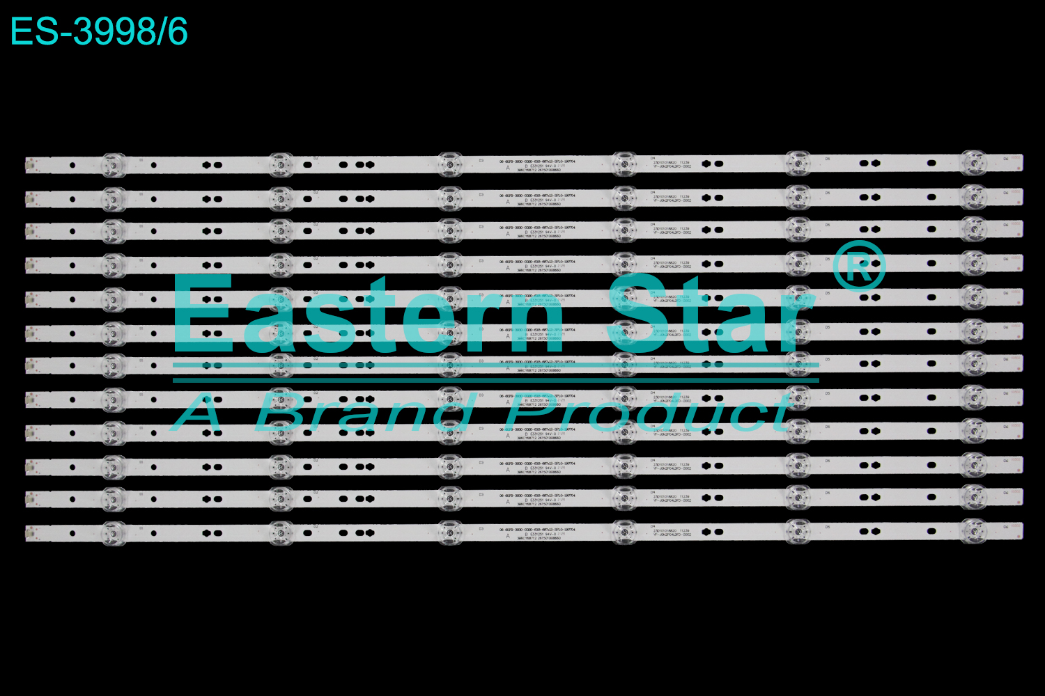 ES-3998 LED TV Backlight use for 65" Haier  65R3 06-65F9-3030-0D20-6x6-687*12-3P1.0-190704  3B6CY68712 261501008660  23D101018820 11239  YF-JON2P04LDFD-0002 LED STRIP(12)
