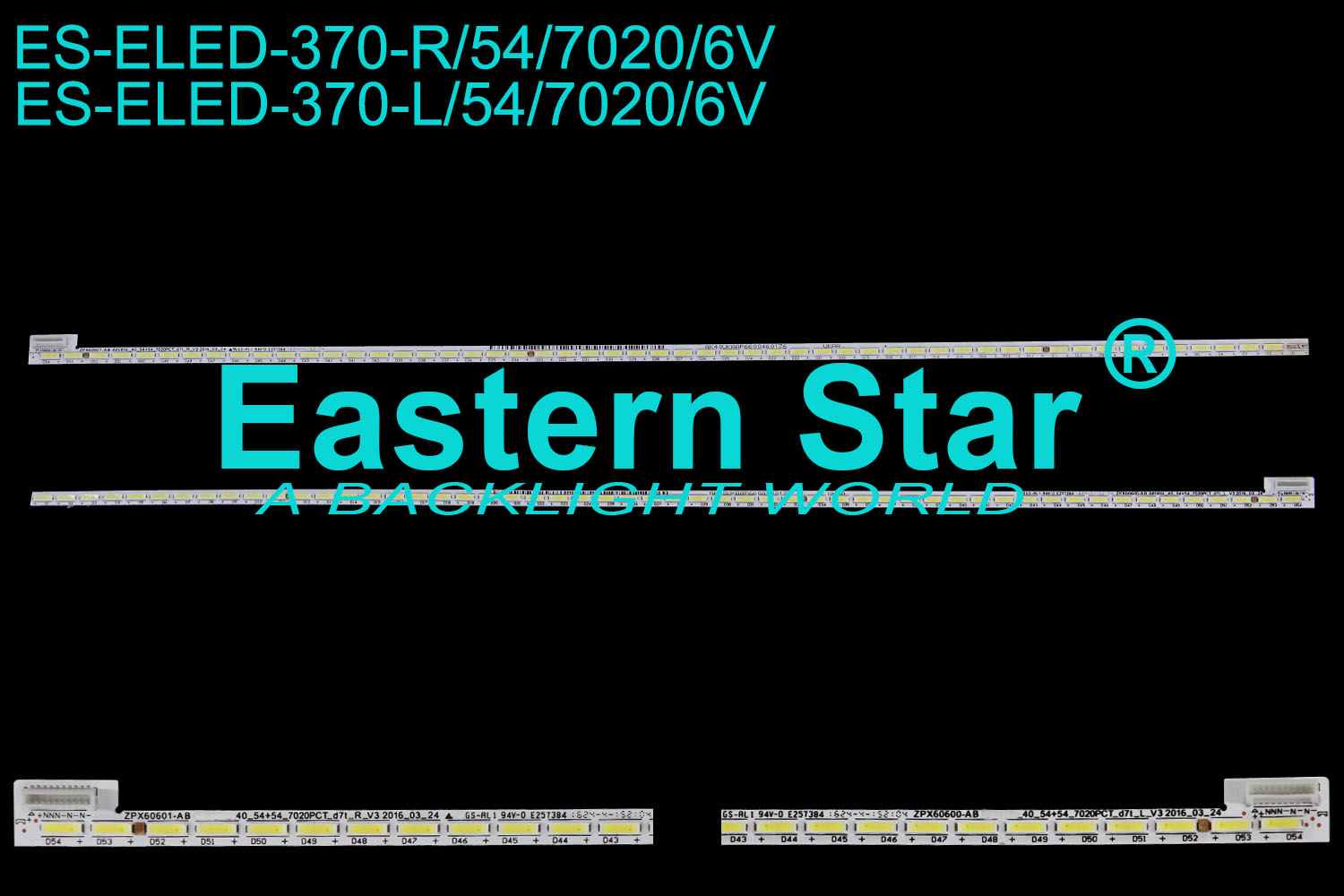 ES-ELED-370 ELED/EDGE TV backlight use for 40'' Arcelik/Beko/Grundig 40VLX8600BP ZPX60600/1-AB 40_54+54_7020PCT_d7t_L/R_V3 2016_03_24 AK40UKAAP6600790175 LED STRIPS(2)