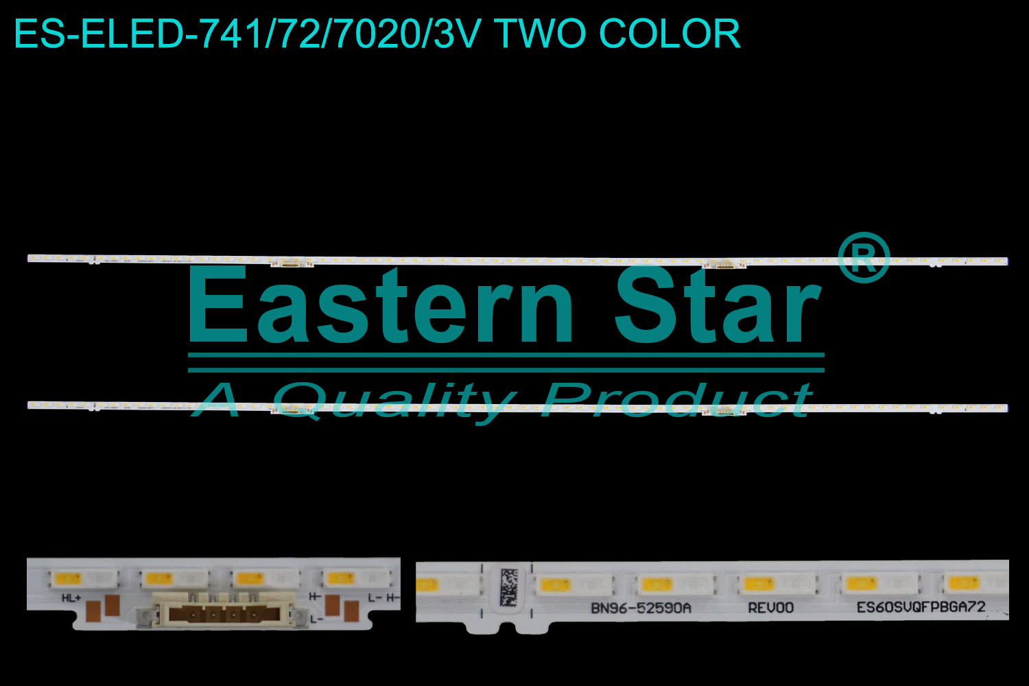 ES-ELED-741 ELED/EDGE TV backlight use for 60'' Samsung  QN60Q60AAFXZAUA01 60Q60A BN96-52590A  FEV00， ES60SVQFPBGA72 LED STRIPS(2)
