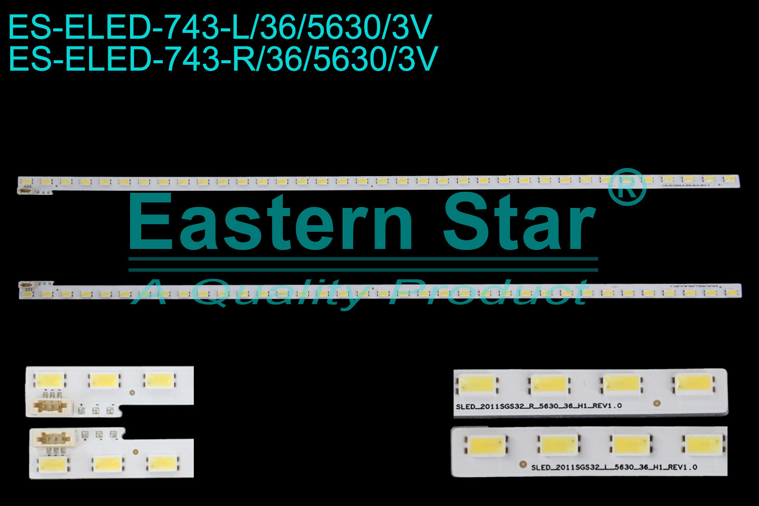 ES-ELED-743 ELED/EDGE TV backlight use for 32'' Toshiba 32TL963|32SL980 L: 1286 SLED_2011SGS32_L_5630_36_H1_REV1.0 2B07  R: 1203 SLED_2011SGS32_R_5630_36_H1_REV1.0 LJ64-03204A LED STRIPS(2)