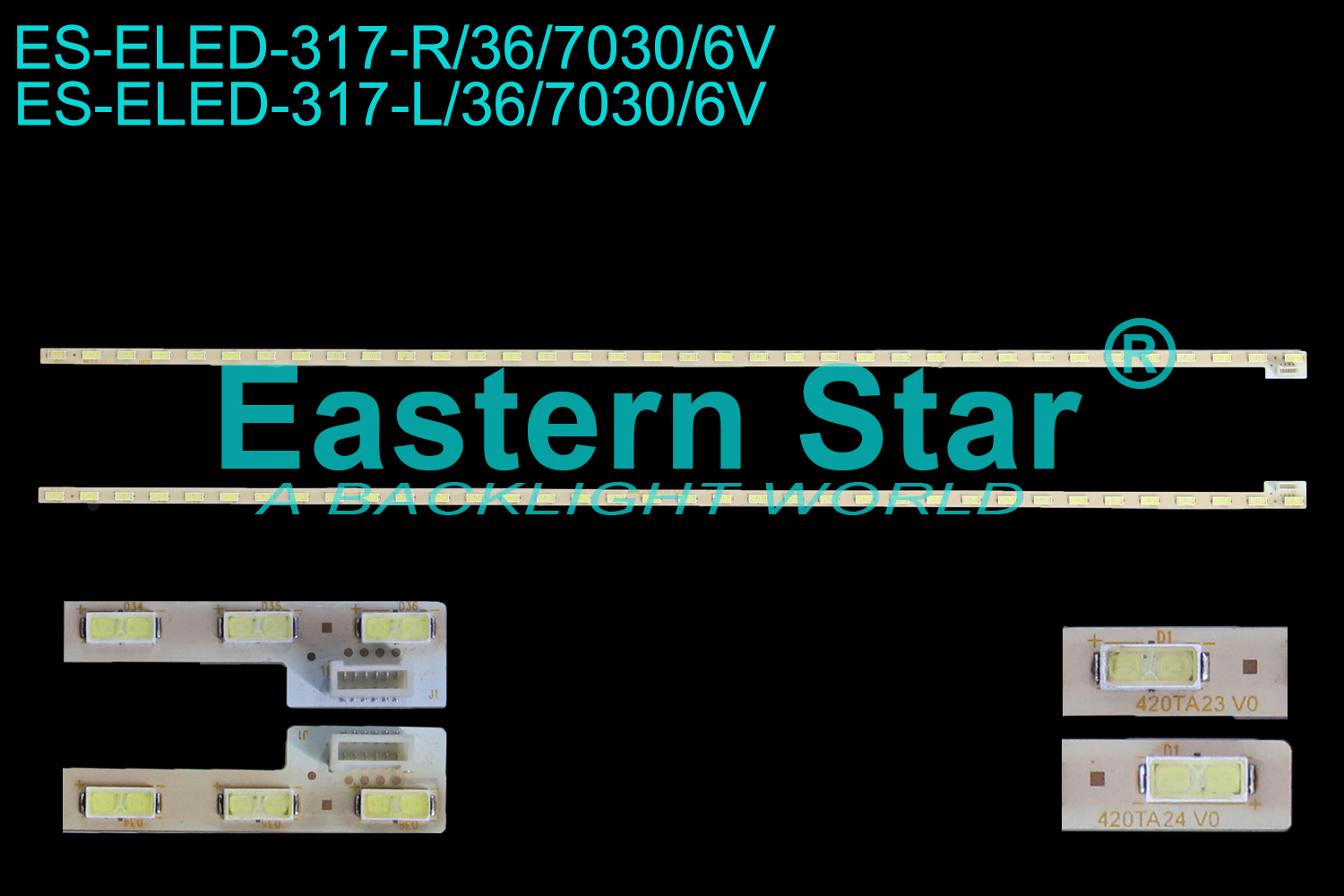 ES-ELED-317 ELED/EDGE TV backlight use for 42'' 420TA23 V0 420TA24 V0 LED STRIPS(2)