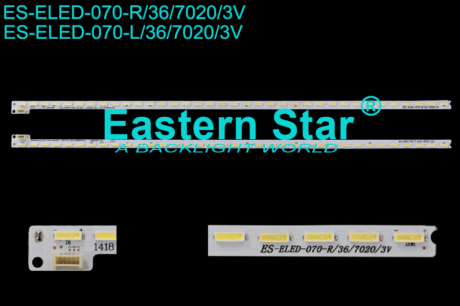 ES-ELED-070 ELED/EDGE TV Backlight use for 32" 7749-632000-L090   ShineOn 2D00469 Rev.D 32Y1E700030423L   7749-632000-R090   ShineOn 2D00469 Rev.D 32Y1E700030423R (/)