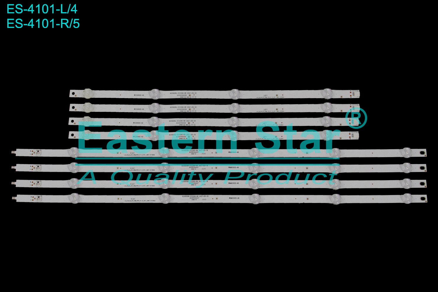 ES-4101 LED TV Backlight use for 55" Grundig 55GFU7800 R/L:RIGHT/LEFT L4_E5_CDM_R05_V1.0_V5|_LM41-01086A SE55D09R-ZC22AG-08 2021-05-18 303SE550037 E469119 WQM60600-AB LED STRIP(8)